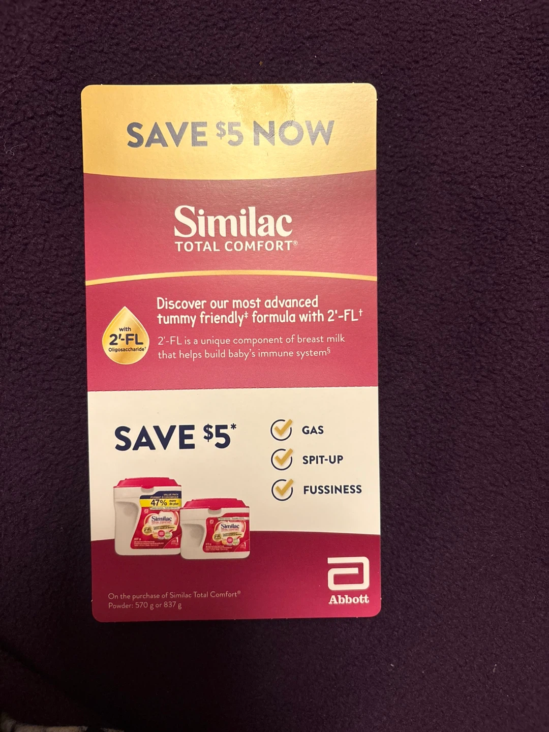Similac Total Comfort Formula Coupons