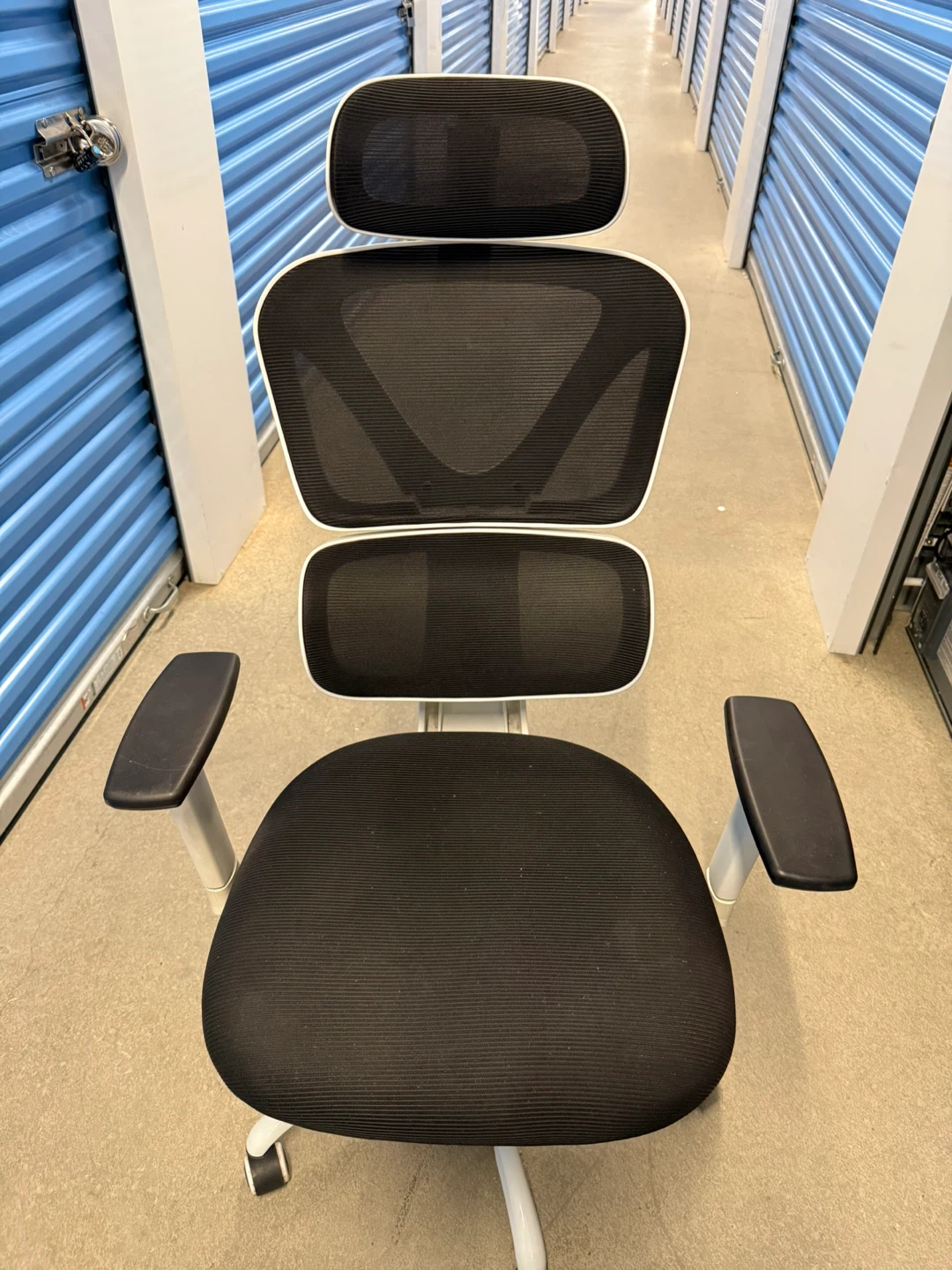 Ergonomic Office Chair - White and Black Mesh