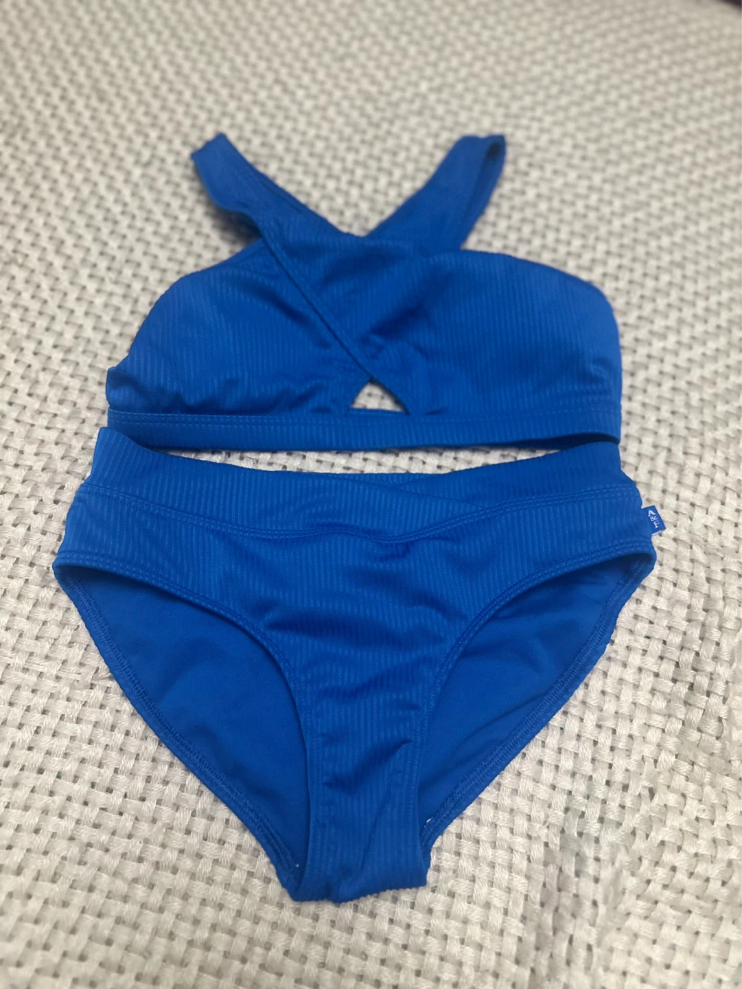 A&F Blue Ribbed Bikini