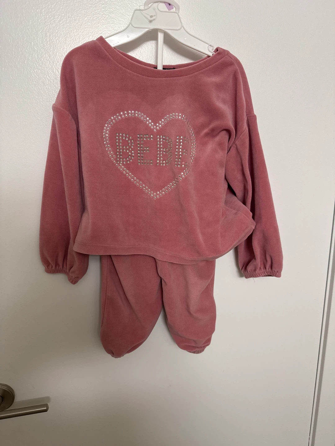 Bebe Sport Pink Velour Tracksuit Set Size S(4)