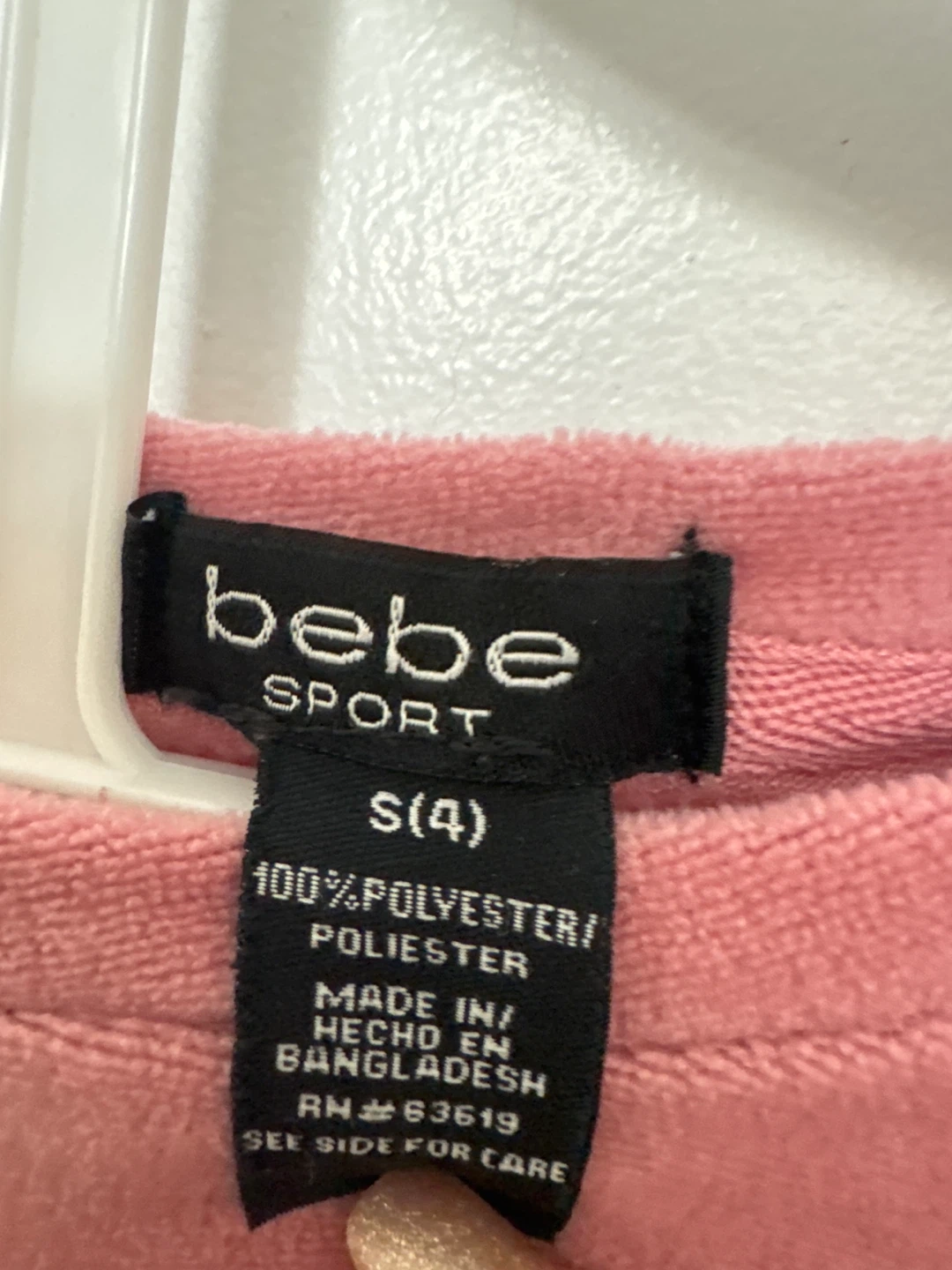 Bebe Sport Pink Velour Tracksuit Set Size S(4) - photo 2