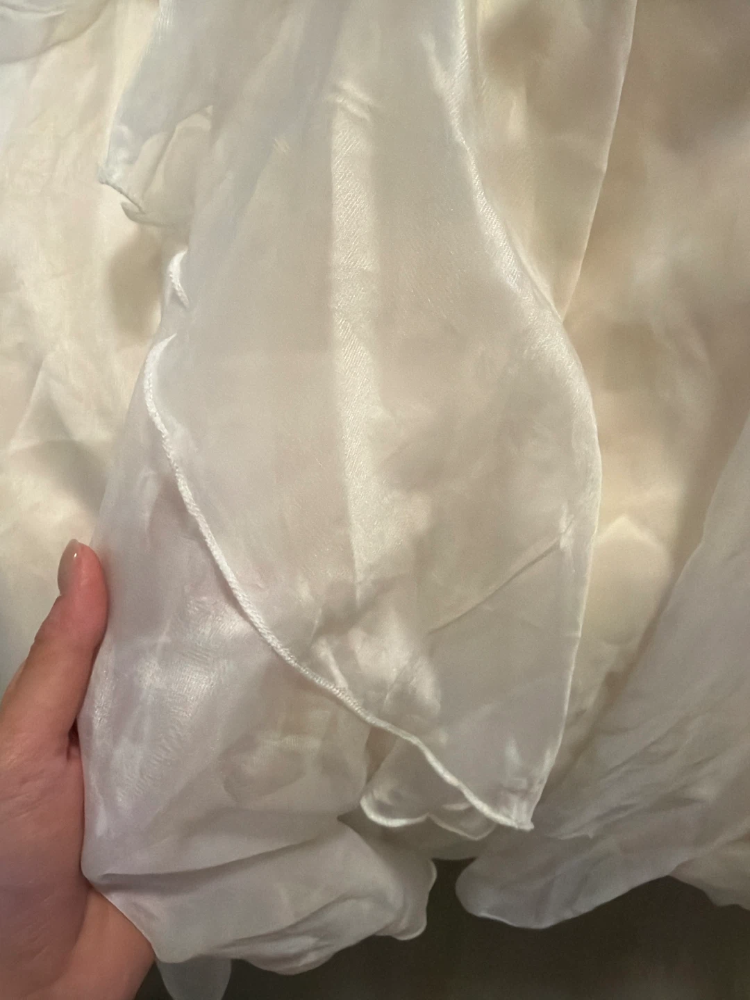White Ruffled Organza Dress - photo 3