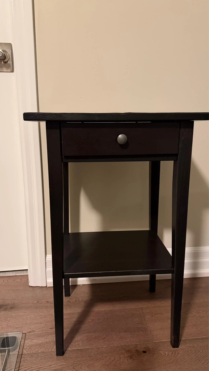 Dark Brown End Table with Drawer