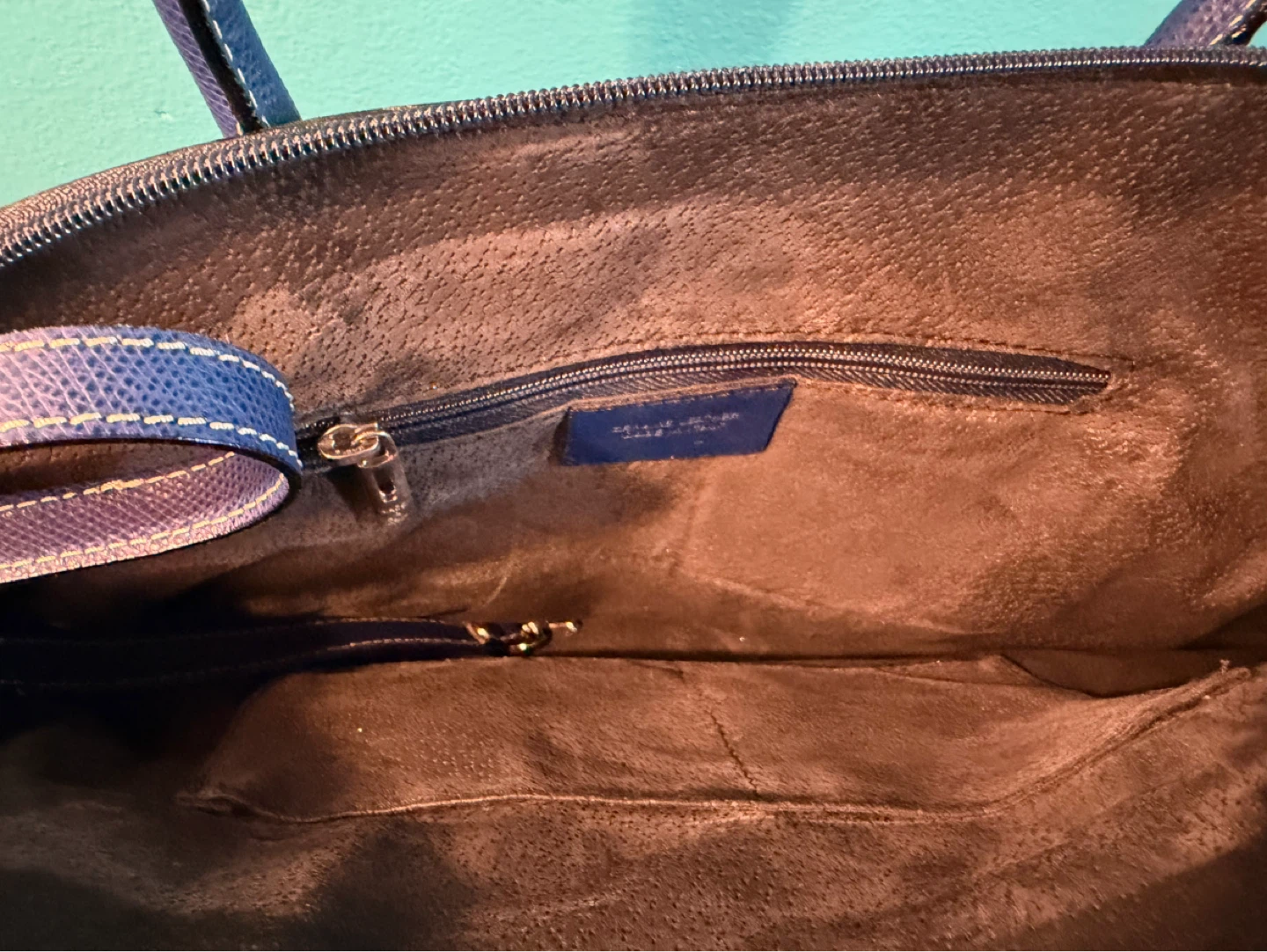 Dooney & Bourke Blue Leather Satchel Handbag - photo 5