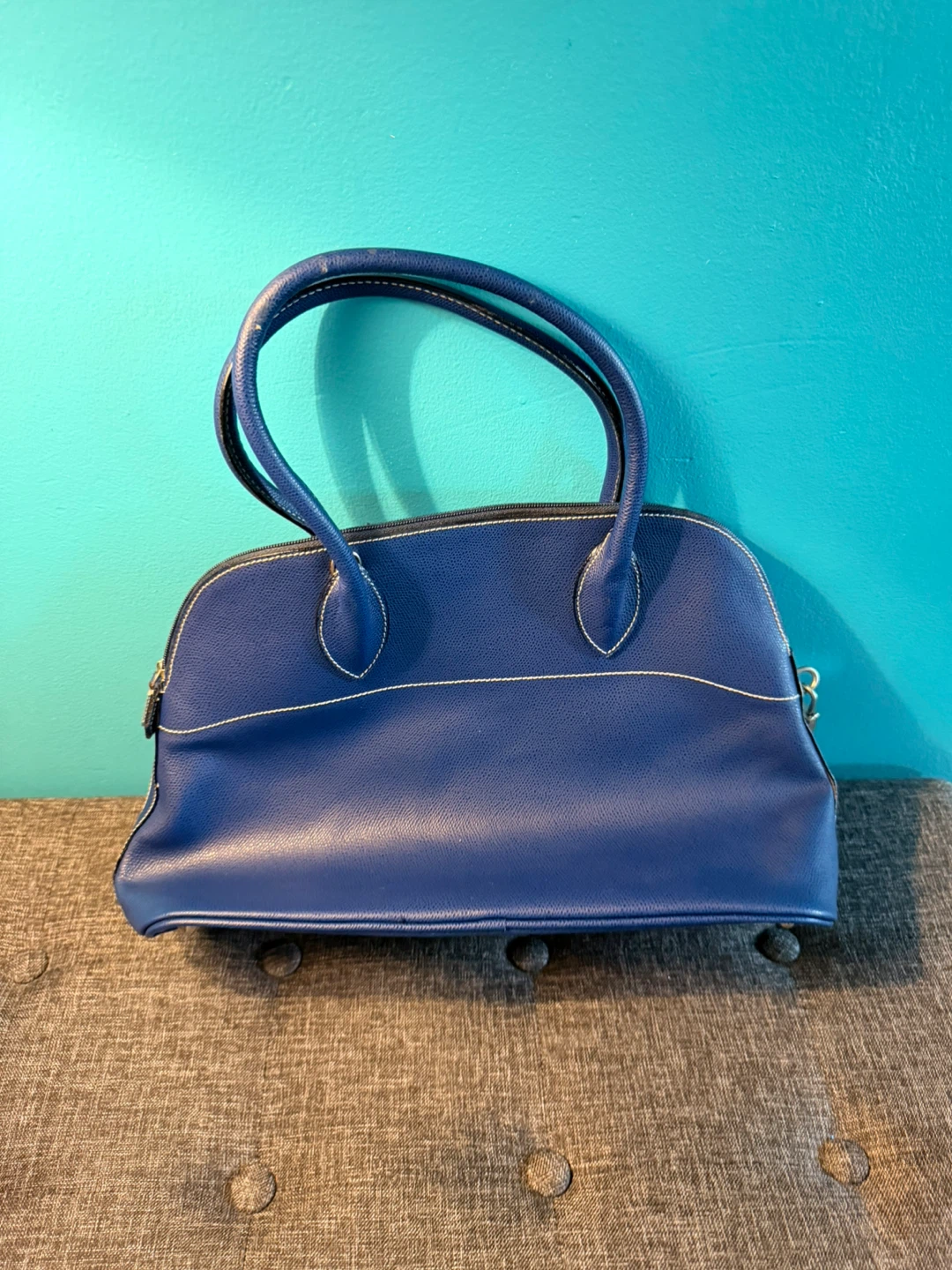 Dooney & Bourke Blue Leather Satchel Handbag - photo 2