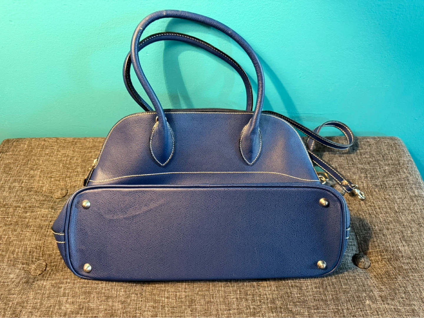 Dooney & Bourke Blue Leather Satchel Handbag - photo 4