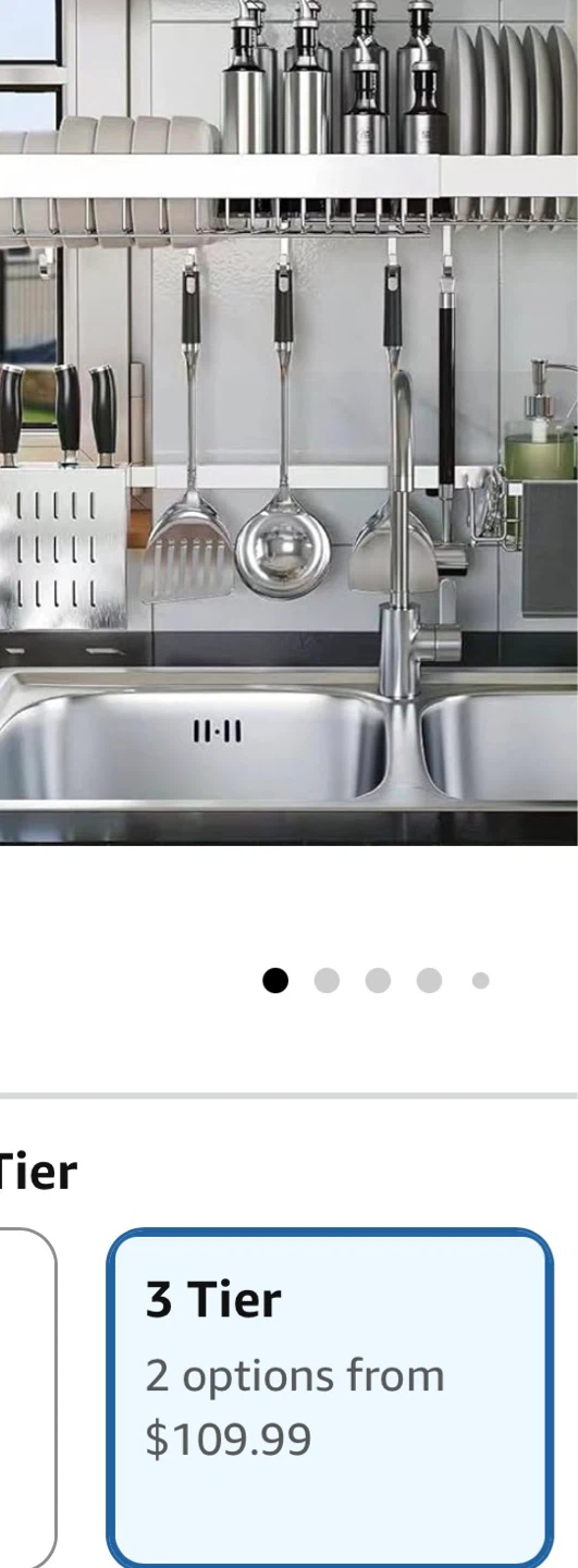 3 Tier Over The Sink Dish Drying Rack - photo 4