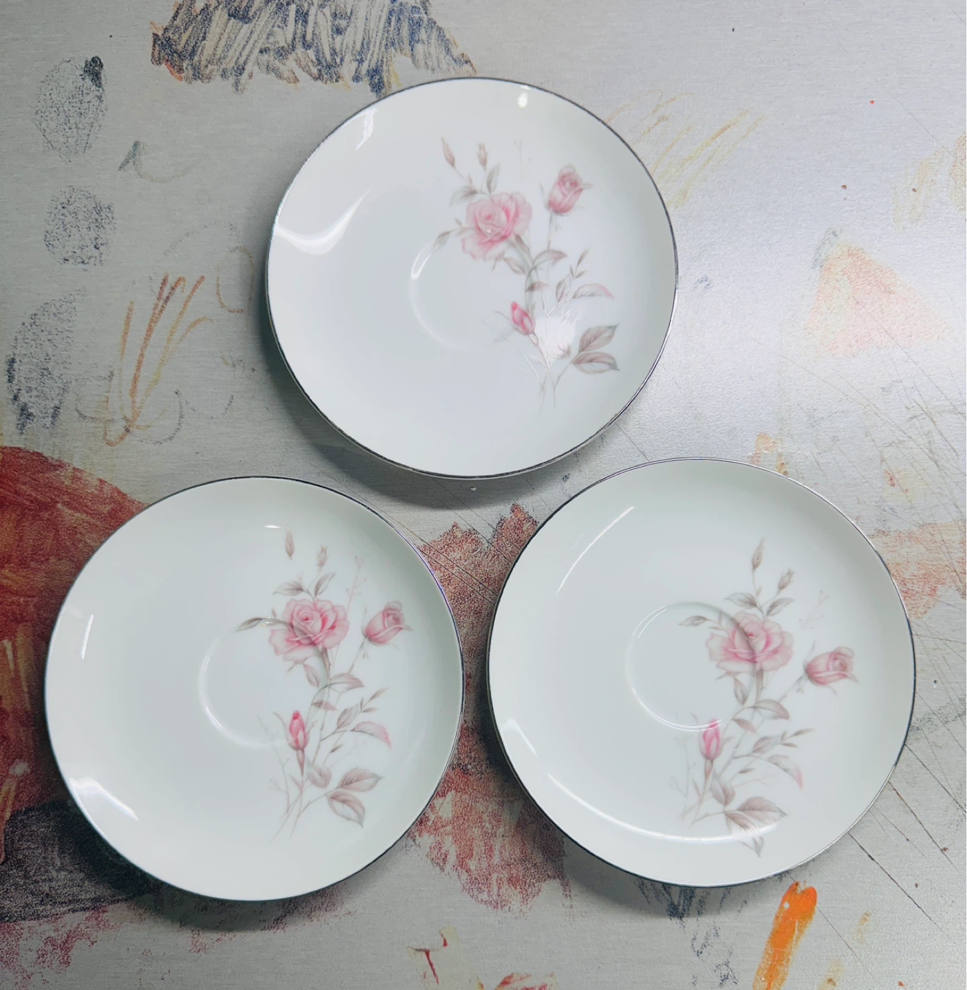 Pink Rose Dinner Plate Fine China Of Japan lot - photo 2