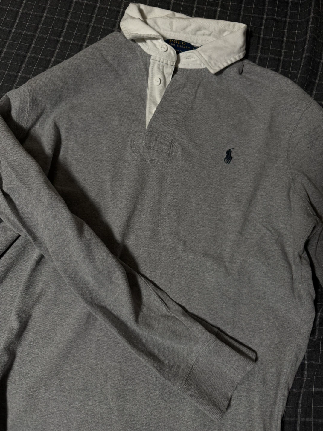 Polo Ralph Lauren Classic Fit Rugby Shirt Grey Size L - photo 2