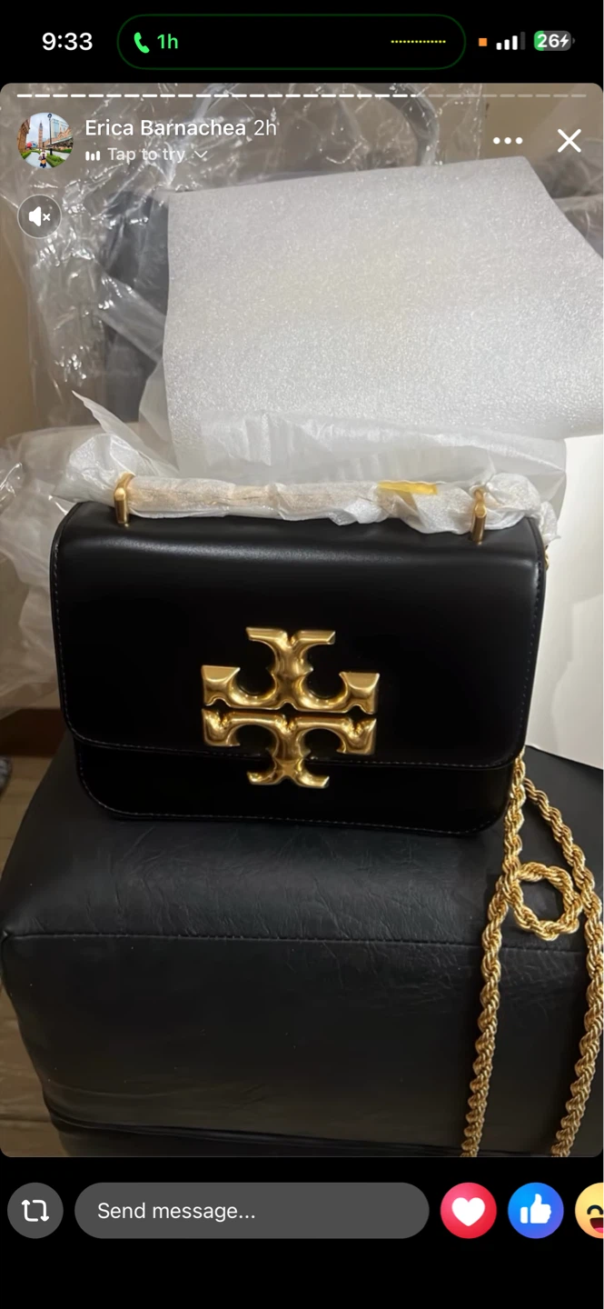 Tory Burch Black Leather Shoulder Bag
