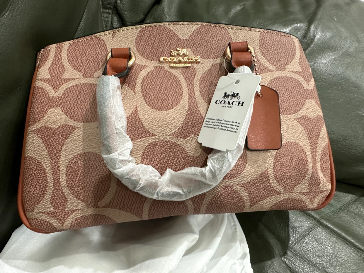 Coach Signature Canvas Satchel Bag