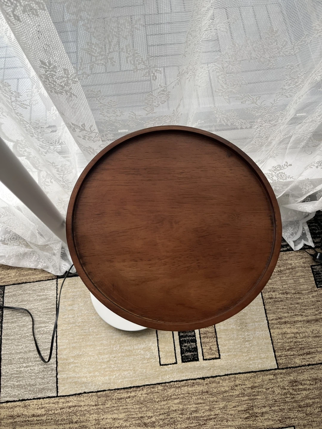 Modern Floor Lamp with Tray Table, 64.75" H, off White - photo 5