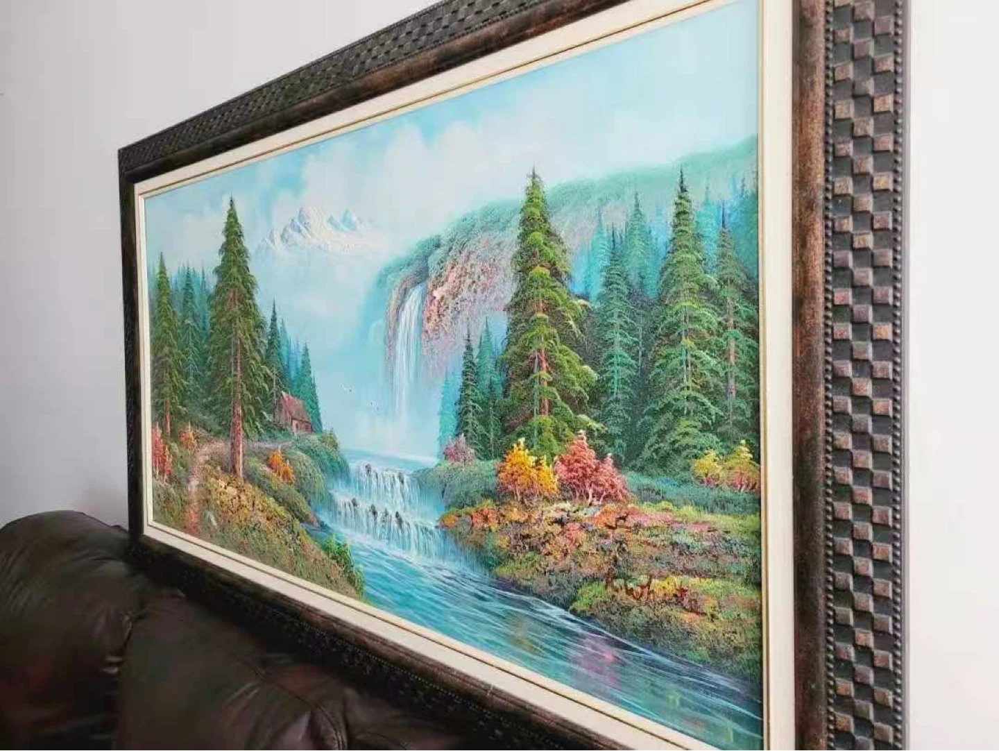 Large Landscape Waterfall Painting
