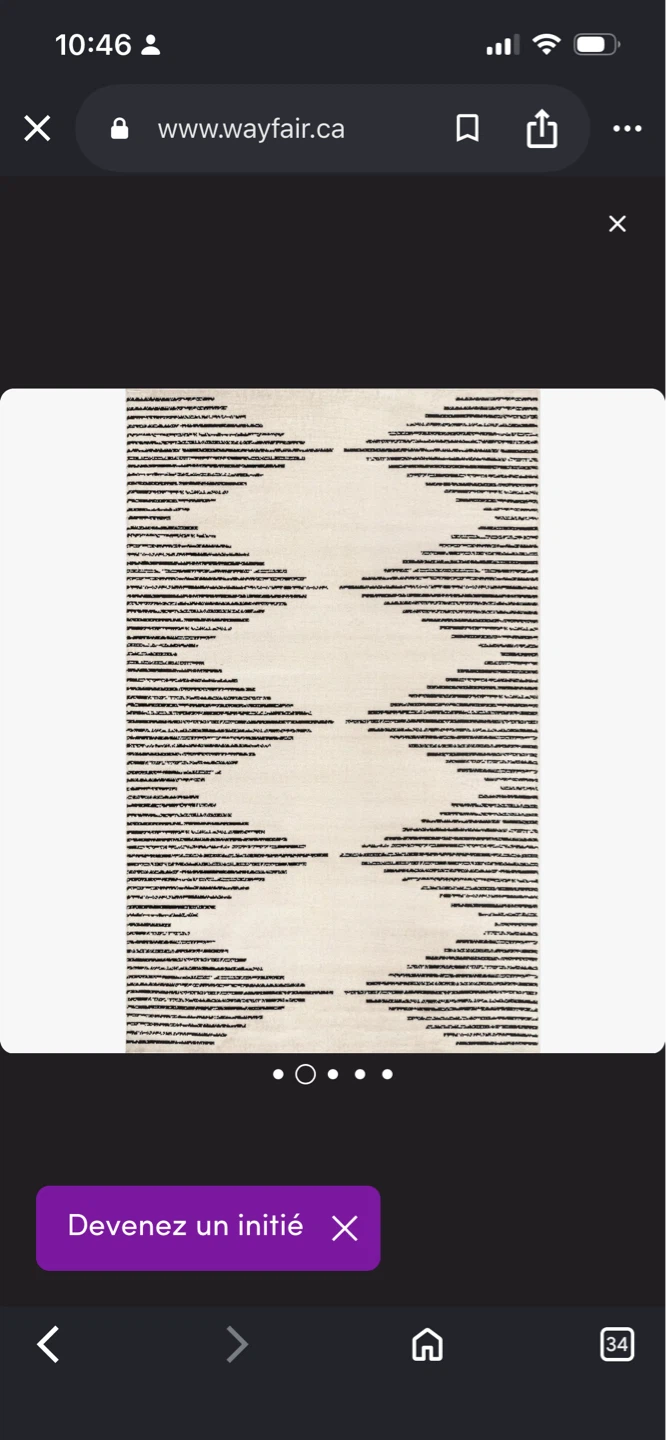 New Joanne black/ivory rug 9’ X 12’ - photo 2