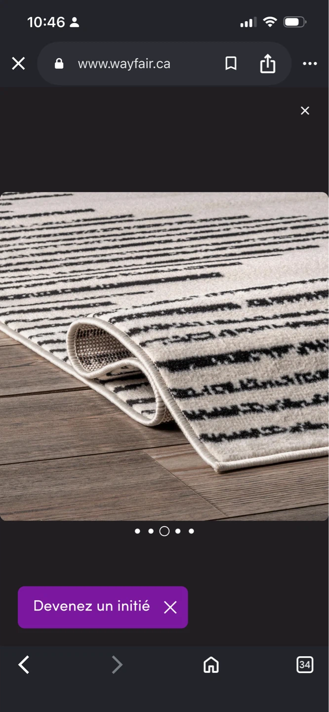 New Joanne black/ivory rug 9’ X 12’ - photo 3
