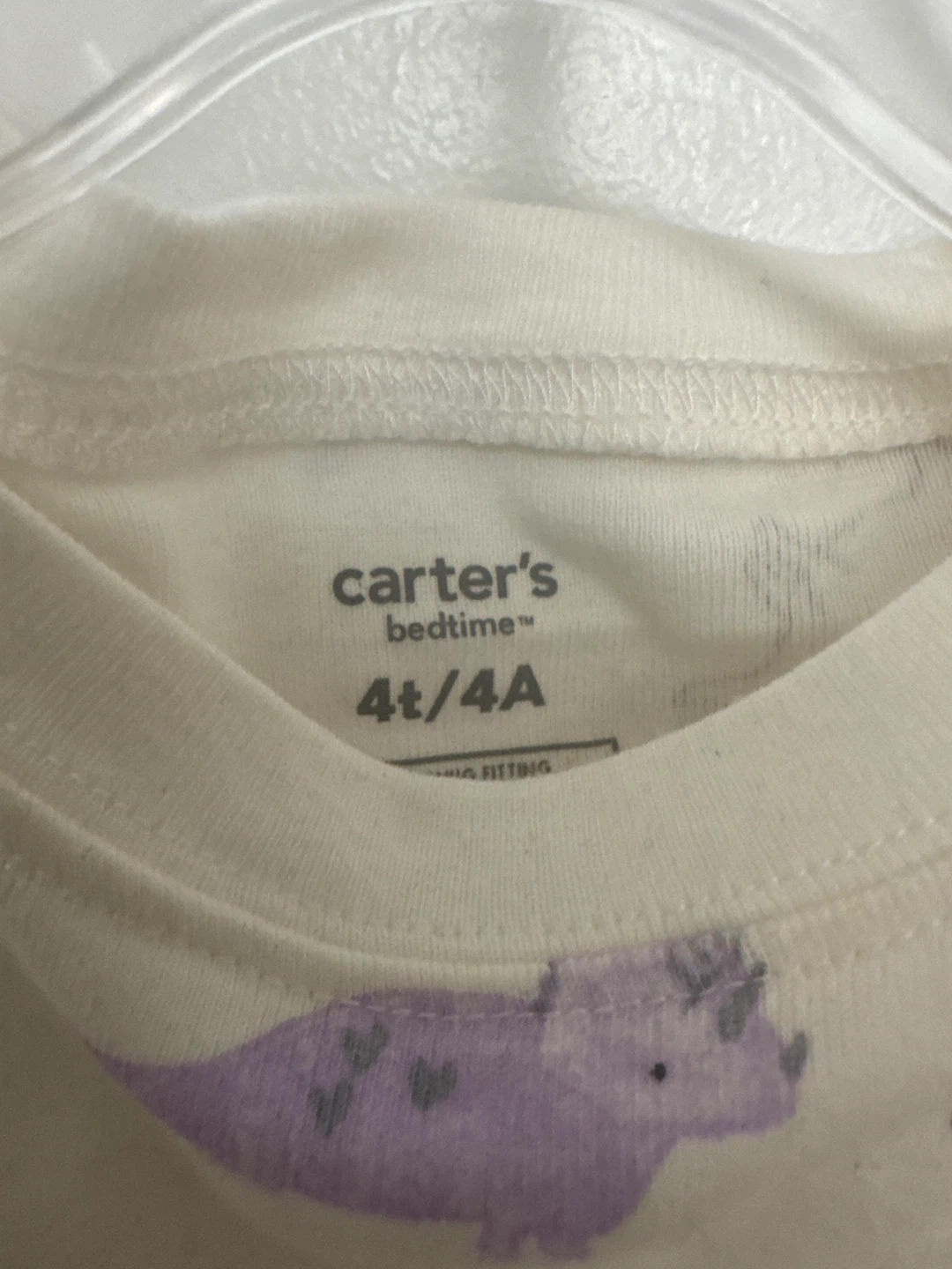 Carter's "Bedtime" Dinosaur Print Pajama Top Size 4T - photo 2