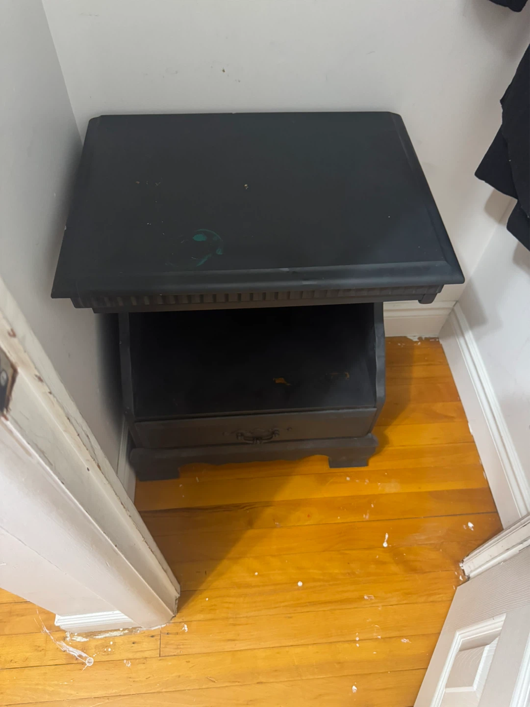 Black End Table with Drawer - photo 2