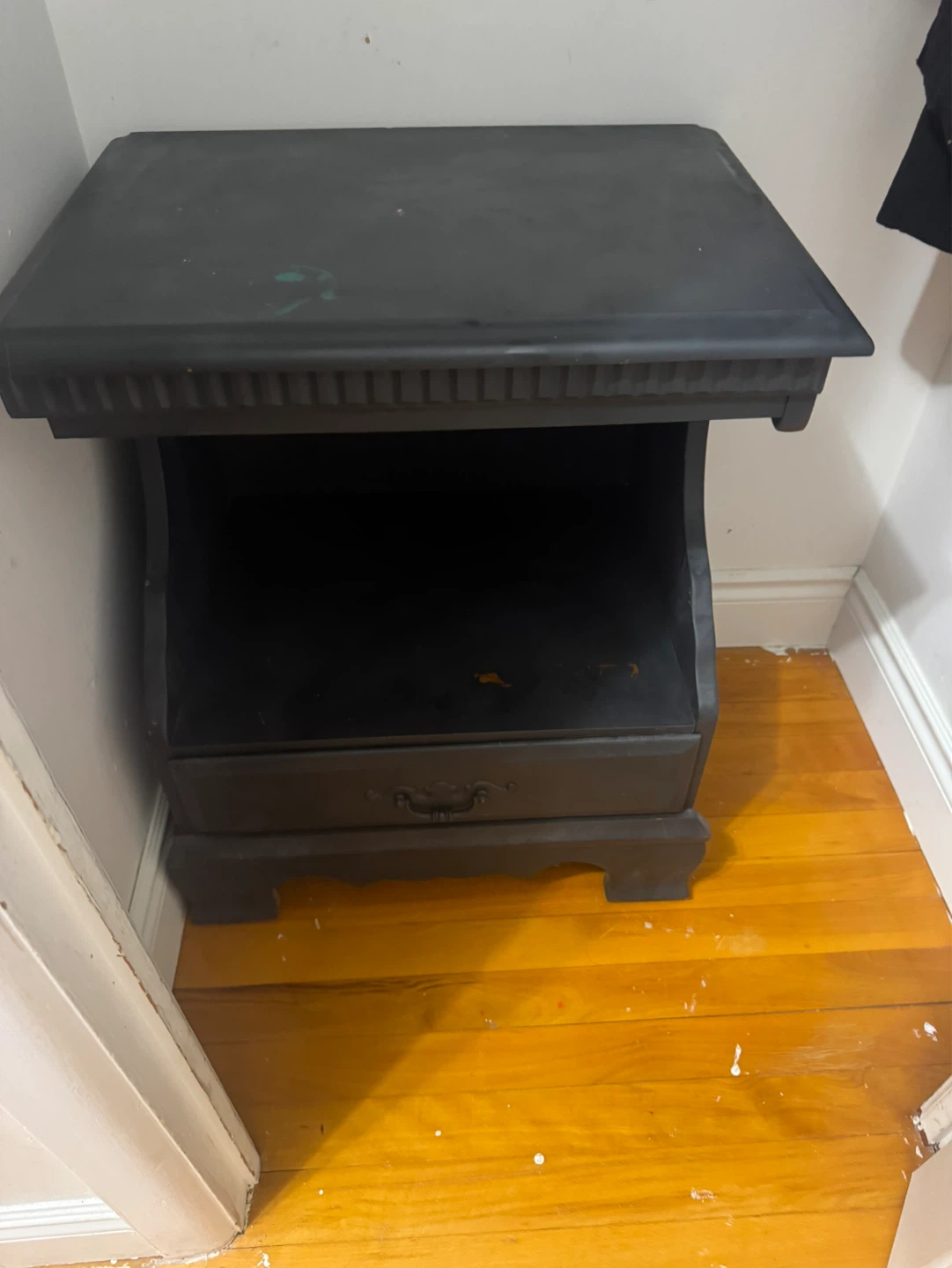Black End Table with Drawer