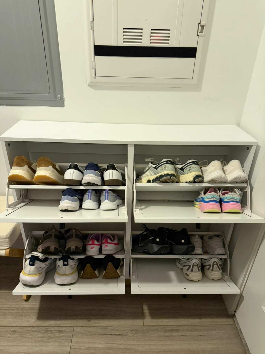Large Natural Rattan Shoe Storage Cabinet - photo 4