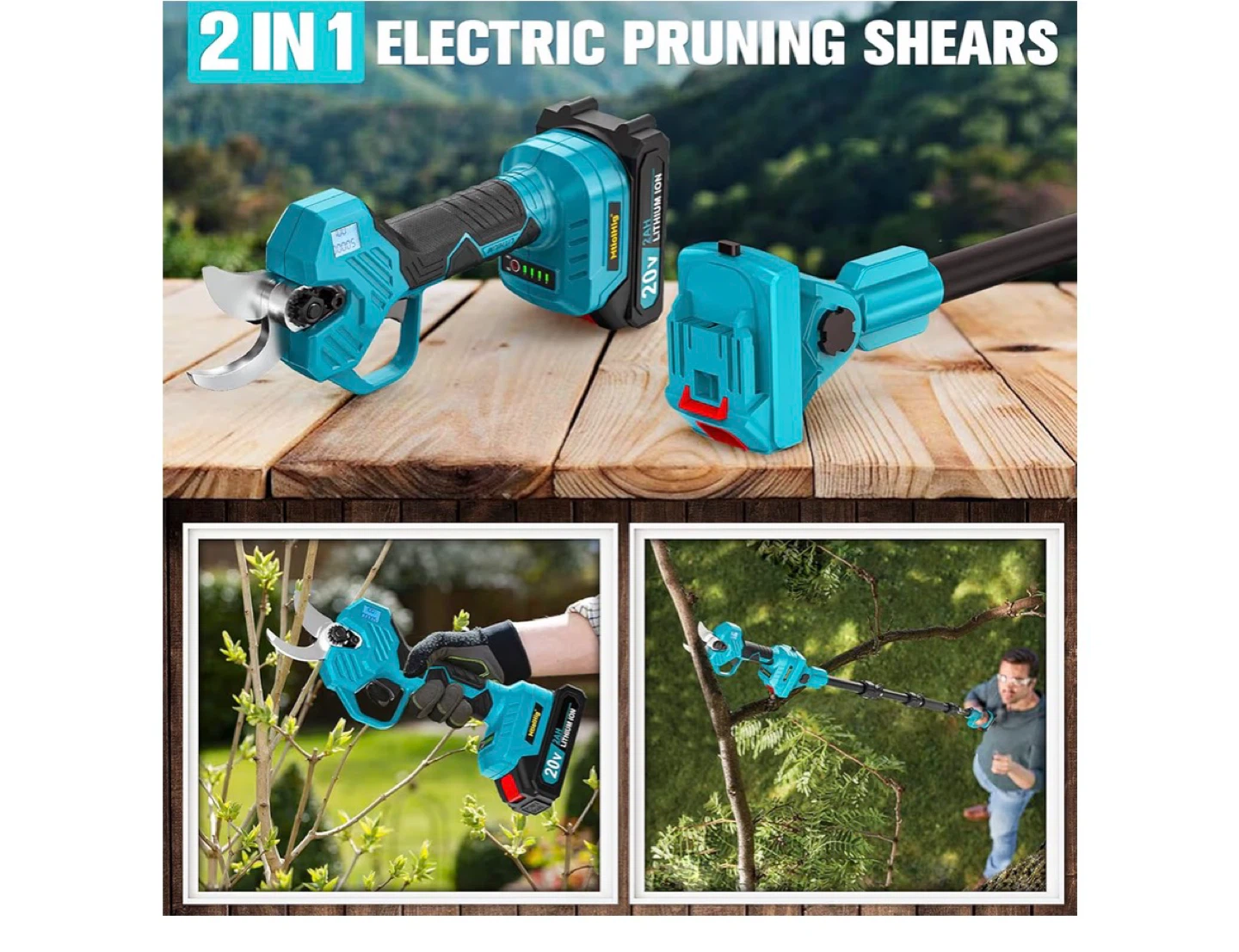MiolliG Electric Pruning Shears 20V 2Ah Lithium Ion - photo 3