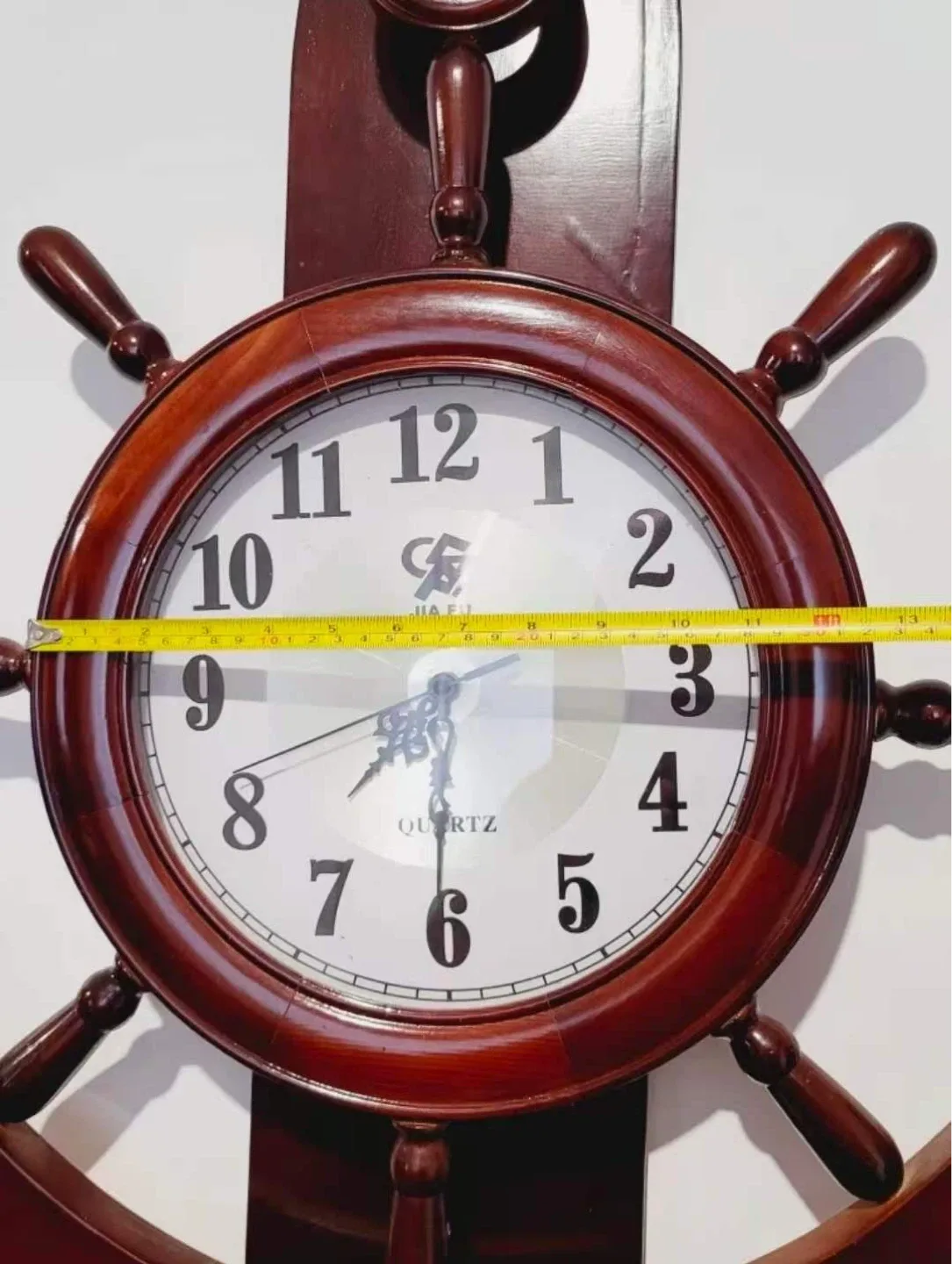 Nautical Ship Wheel and Anchor Wall Clock - photo 2