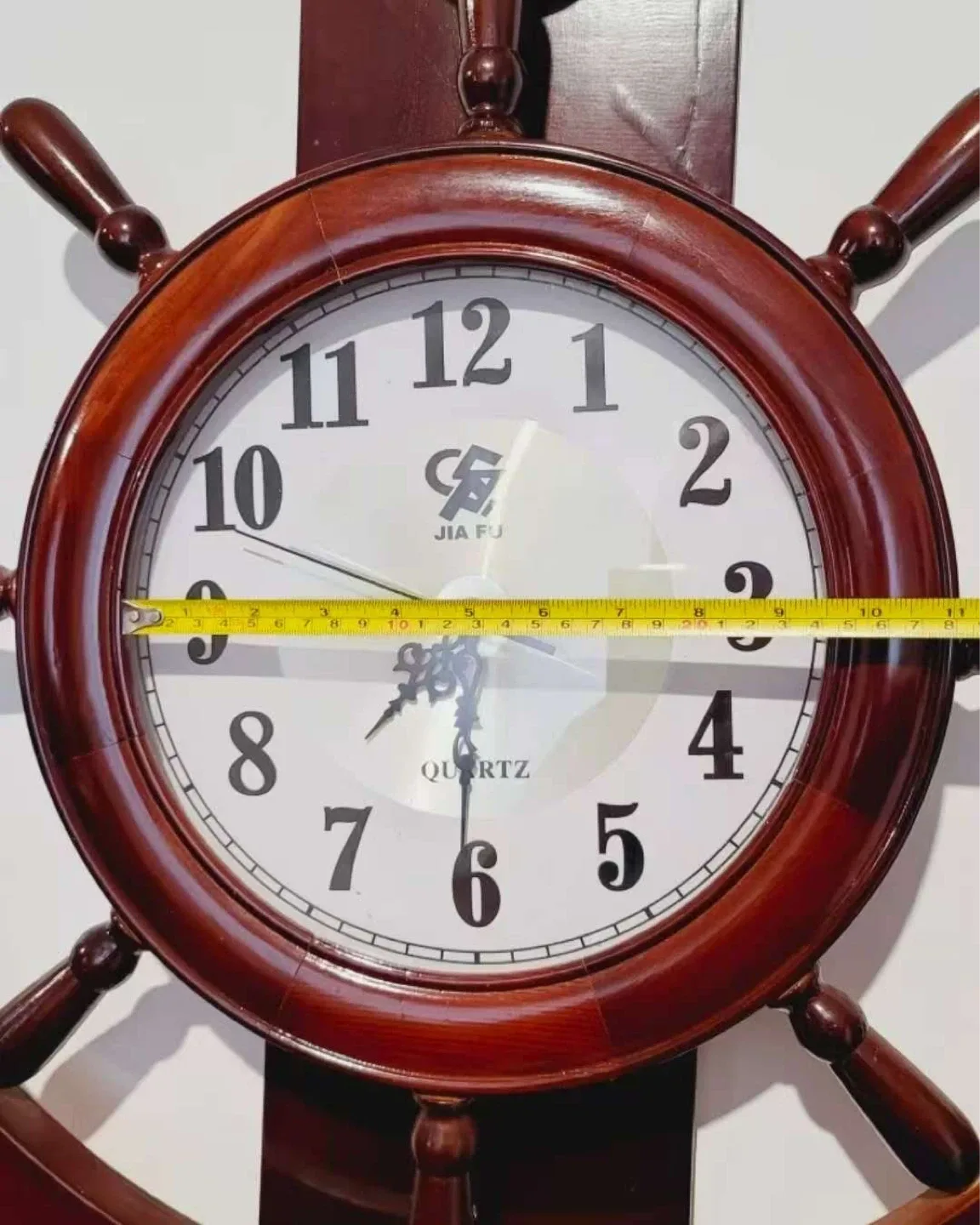 Nautical Ship Wheel and Anchor Wall Clock - photo 3