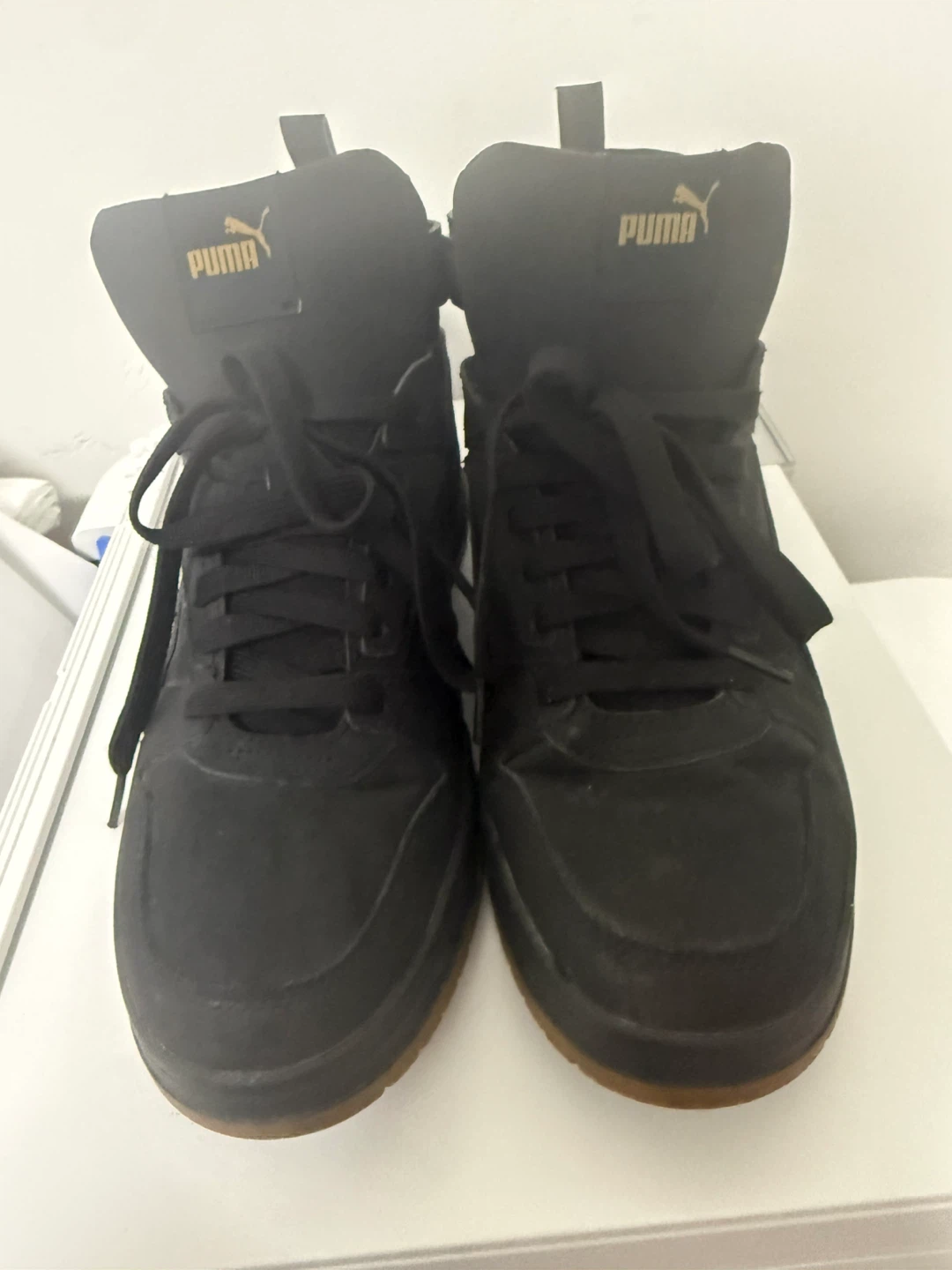 Puma Black High-Top Sneakers - US Size 10