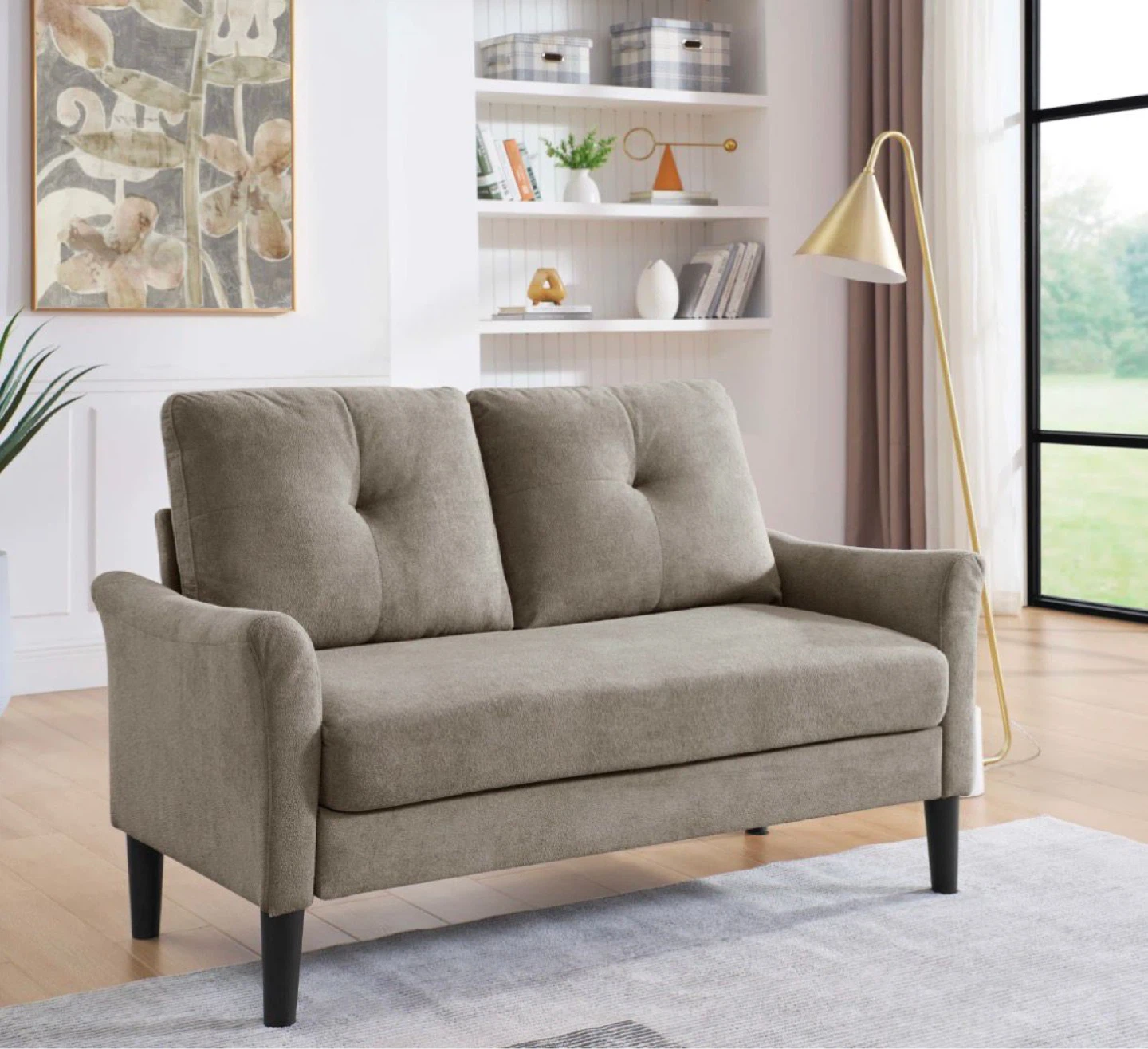 Grey Loveseat Sofa - photo 2