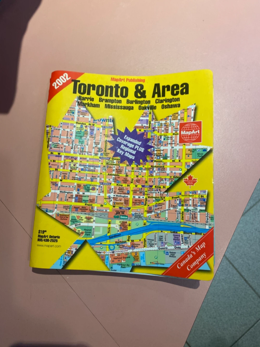2002 MapArt Toronto & Area Map