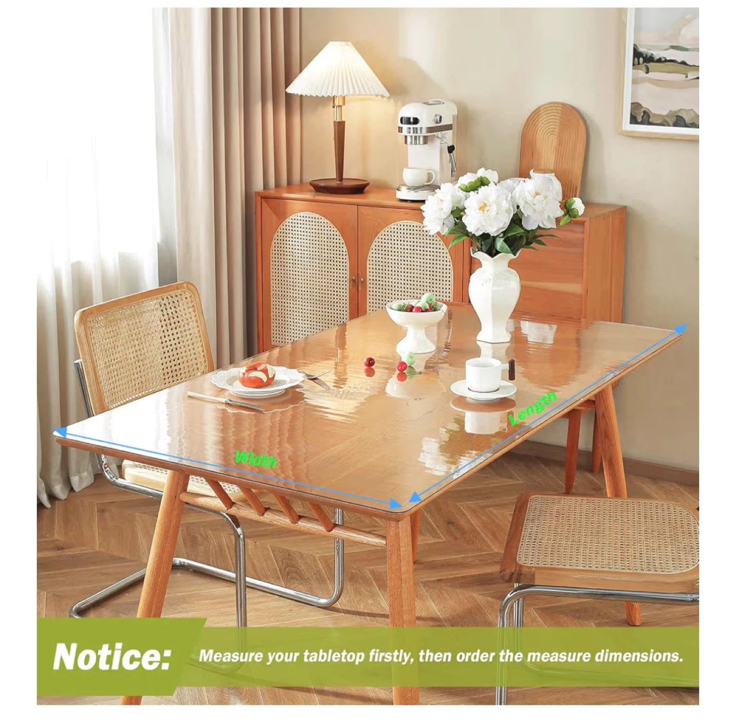 Clear Plastic Tablecloth Protector - photo 5