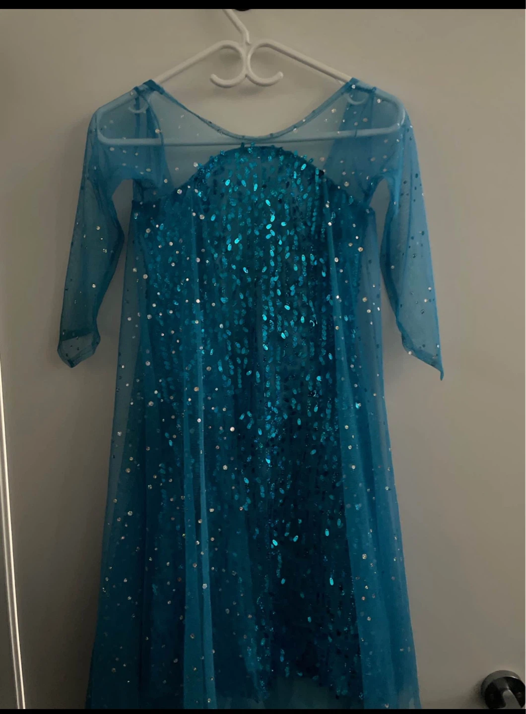 3-5T Girls Blue Sequin Elsa Inspired Dress Costume - photo 2