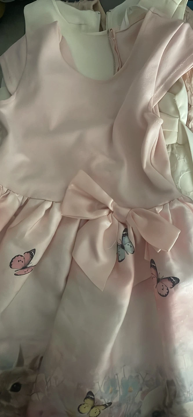 H&M Pink dress with butterflies and bow - photo 2