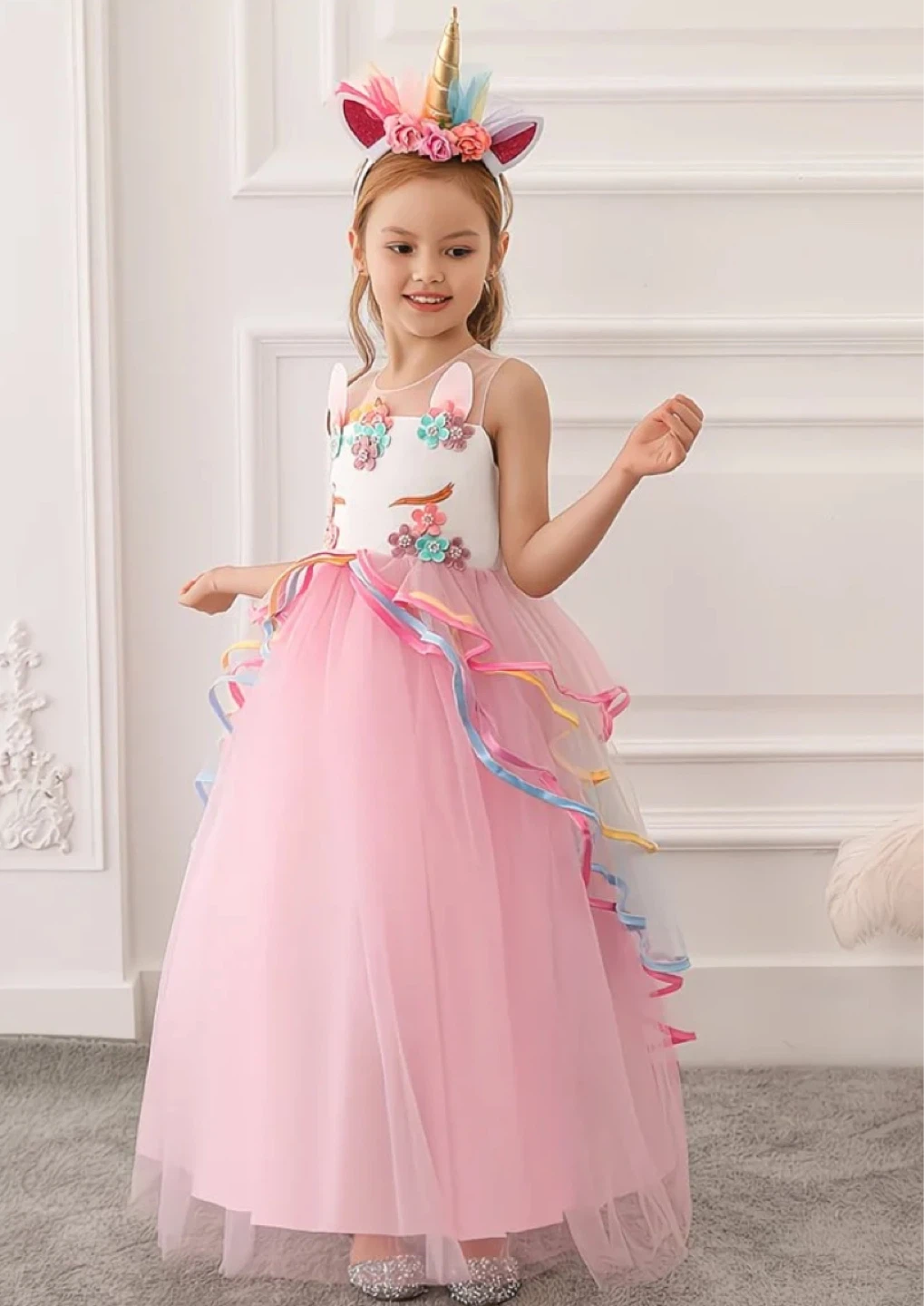3-5T Unicorn Dress Costume for Kids