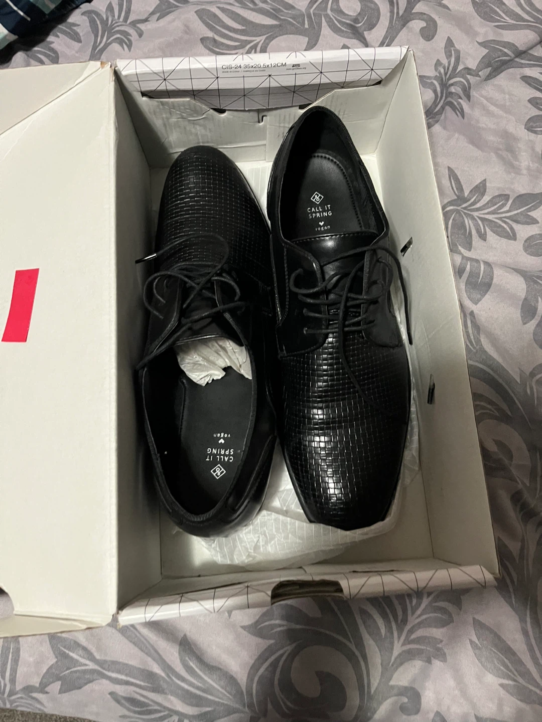 Call It Spring "Donnis" Black Vegan Leather Dress Shoes - photo 3