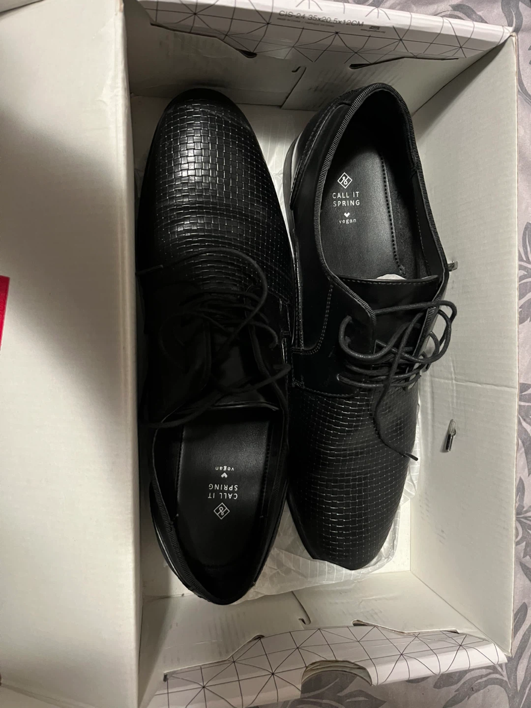 Call It Spring "Donnis" Black Vegan Leather Dress Shoes - photo 2