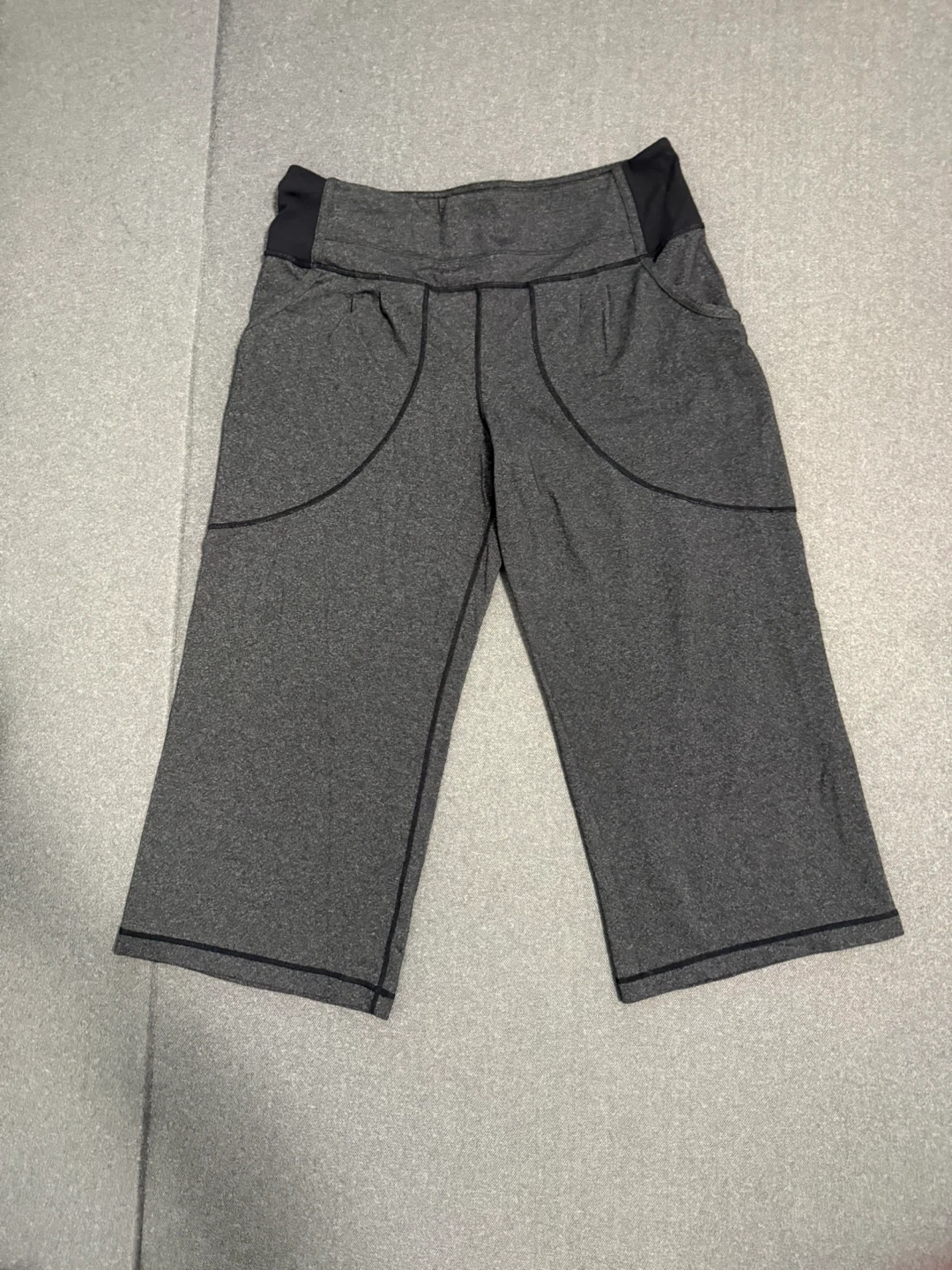 Lululemon Charcoal Grey Athletic Capris with Pockets