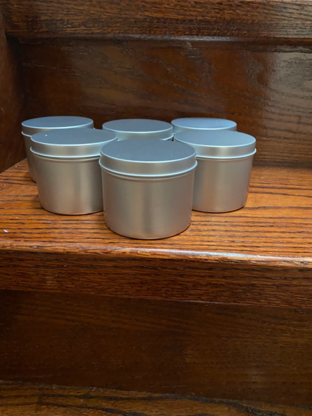 12 Silver Candle Tins with Lids - photo 2
