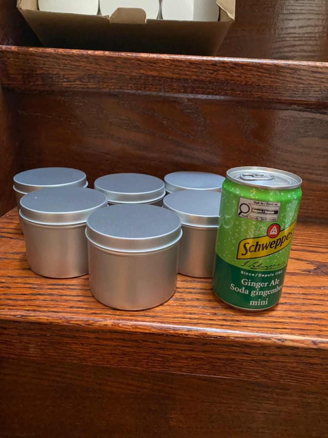 12 Silver Candle Tins with Lids - photo 3