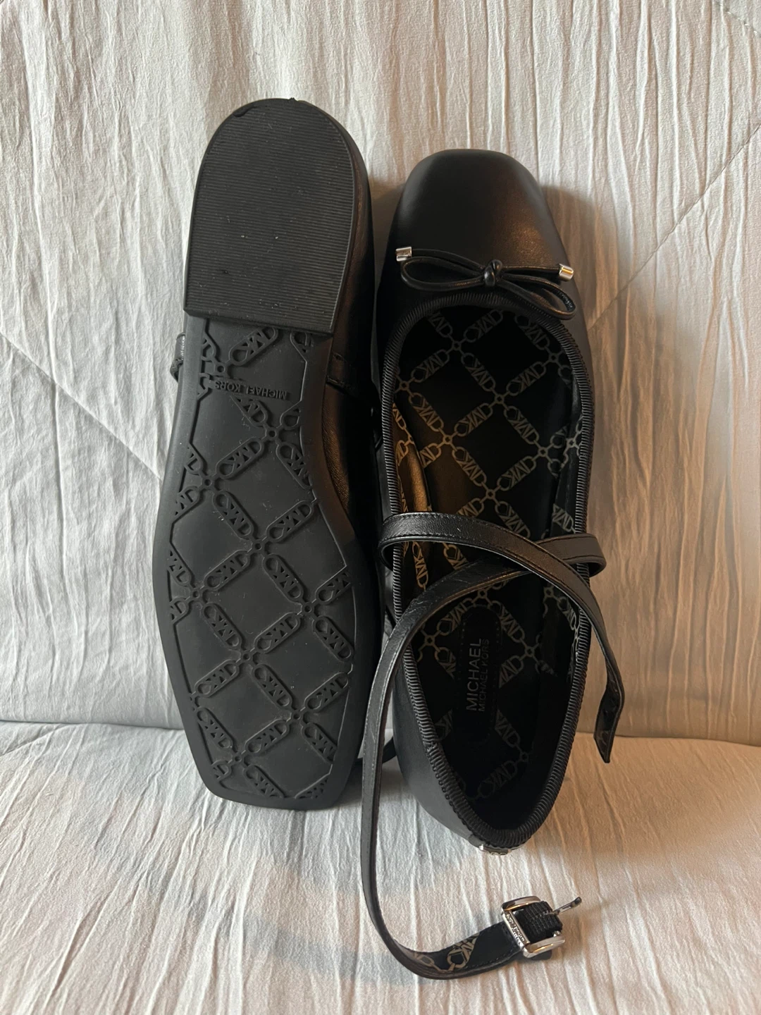 Michael Kors Black Ballet Flats with Straps - Size 7 - photo 5