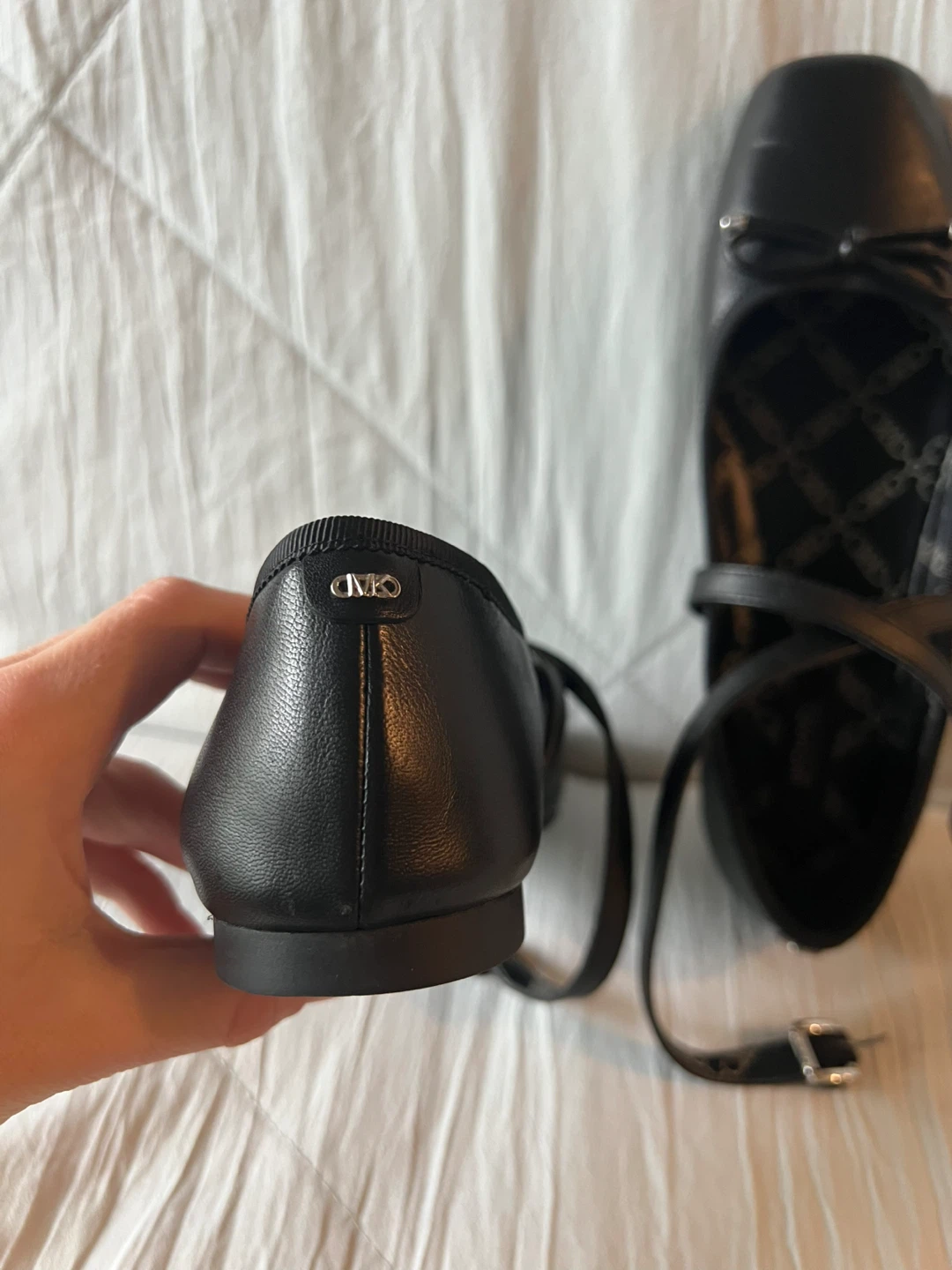 Michael Kors Black Ballet Flats with Straps - Size 7 - photo 4