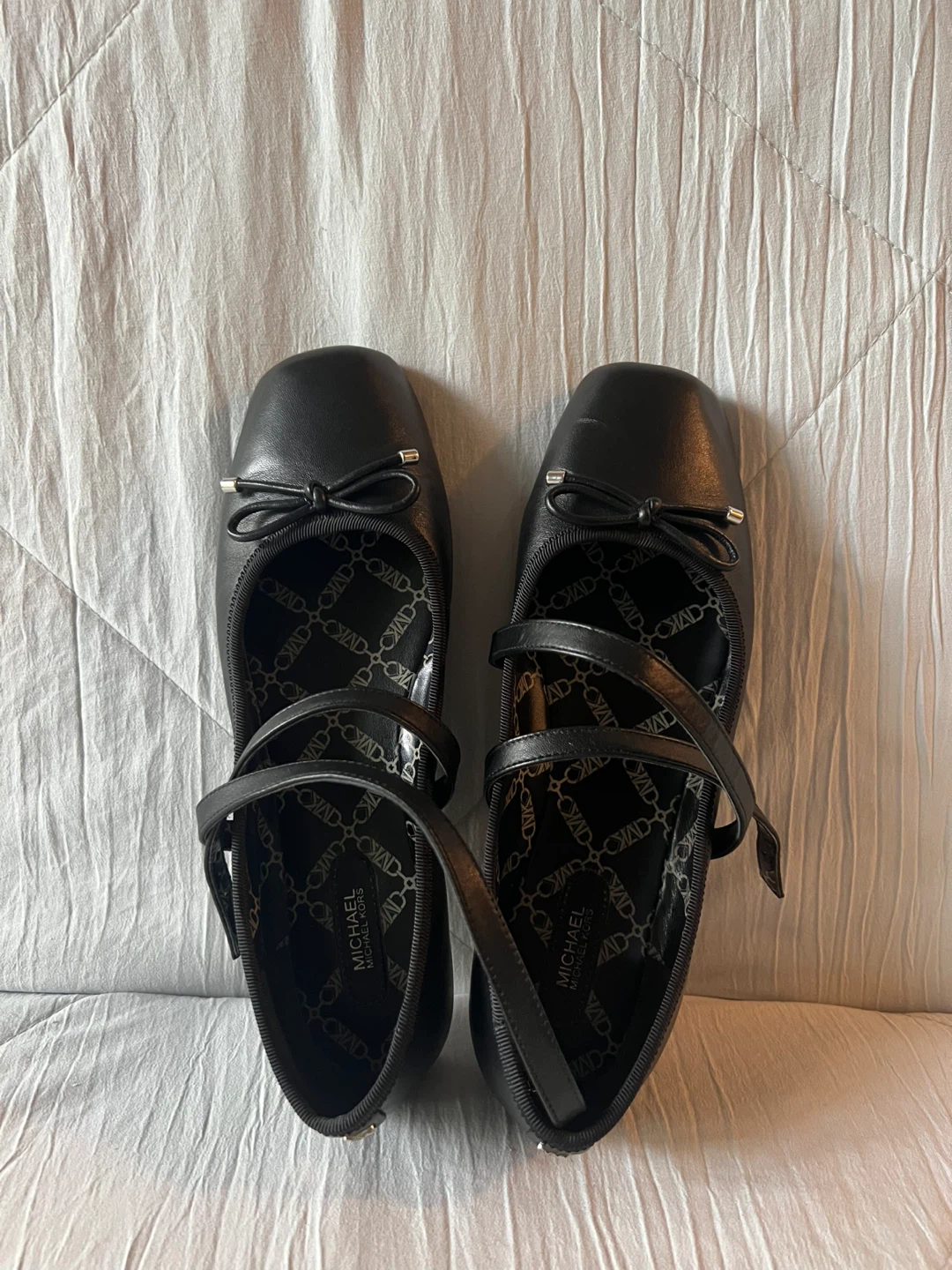 Michael Kors Black Ballet Flats with Straps - Size 7 - photo 2