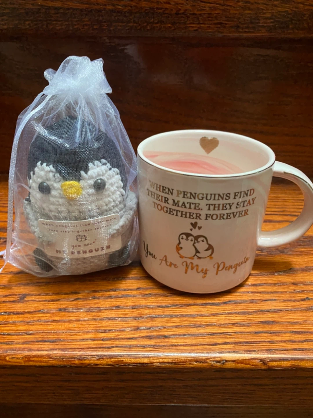 Penguin Mug and Crochet Penguin Gift Set
