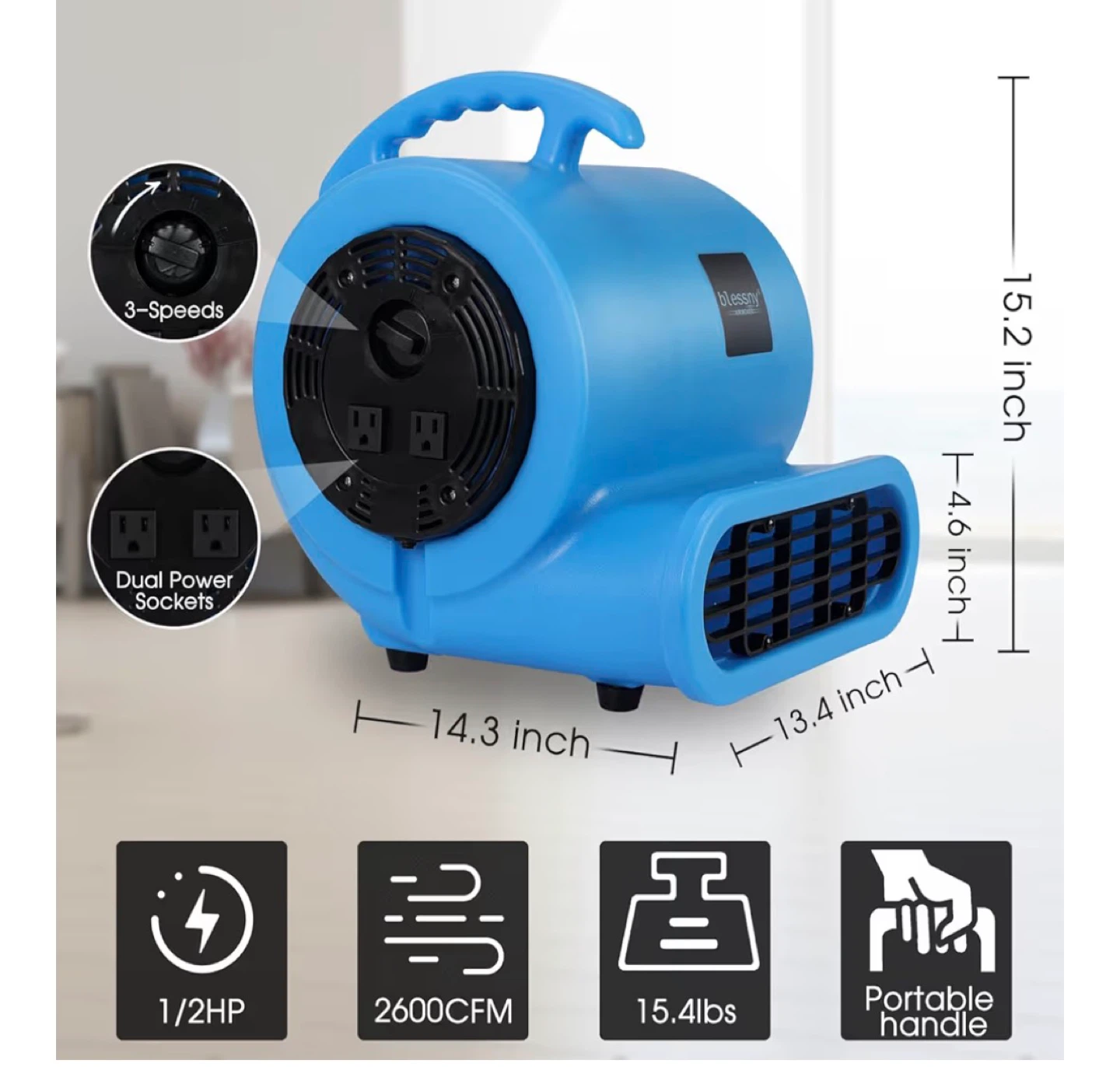 Blessny Air Mover Fan - photo 2