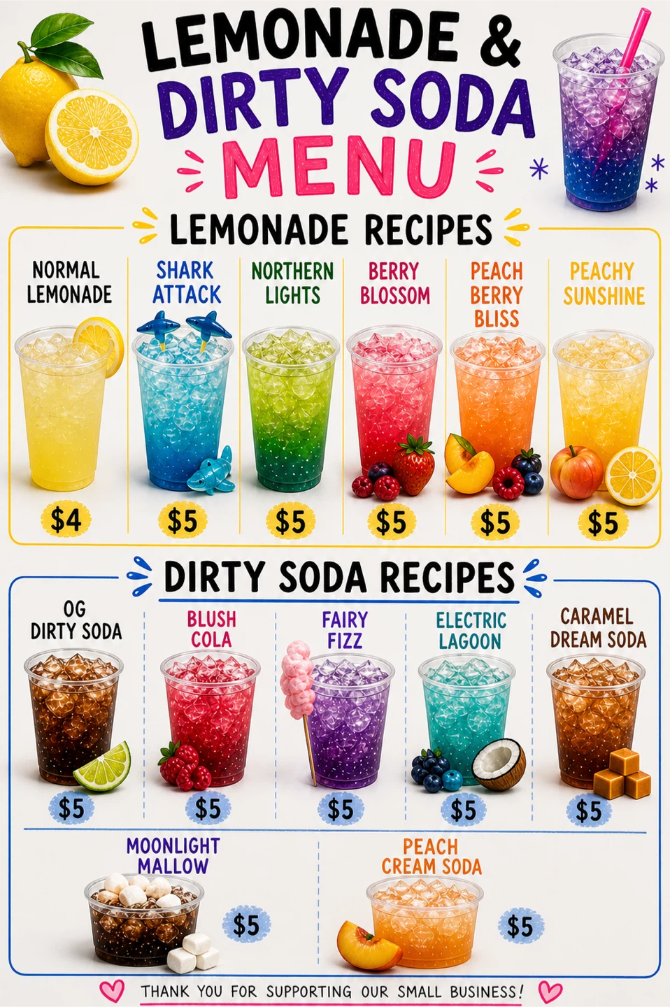 Fair Style Lemonade & Dirty Soda
