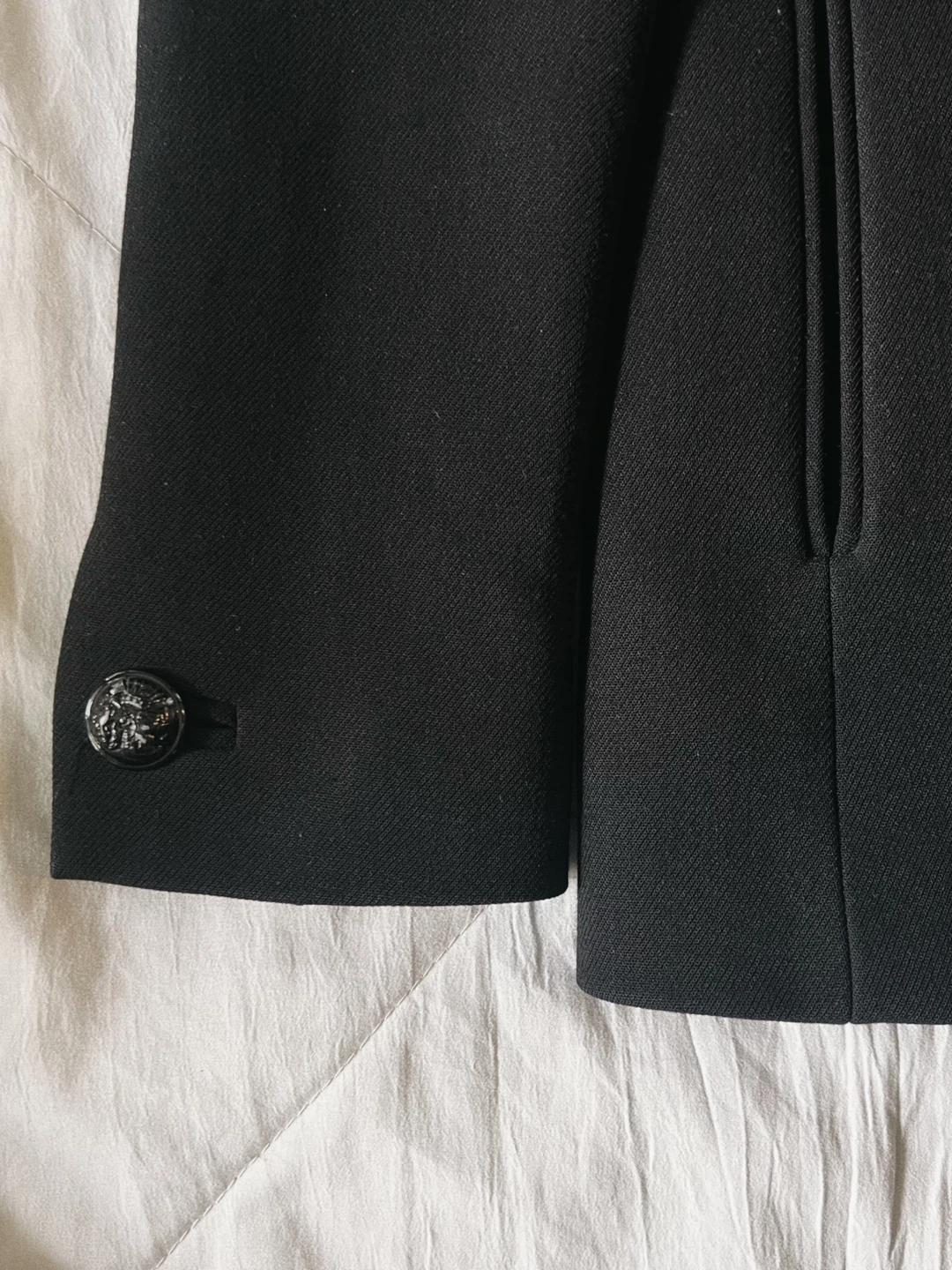 Massimo Dutti Black Double-Breasted Blazer - photo 5