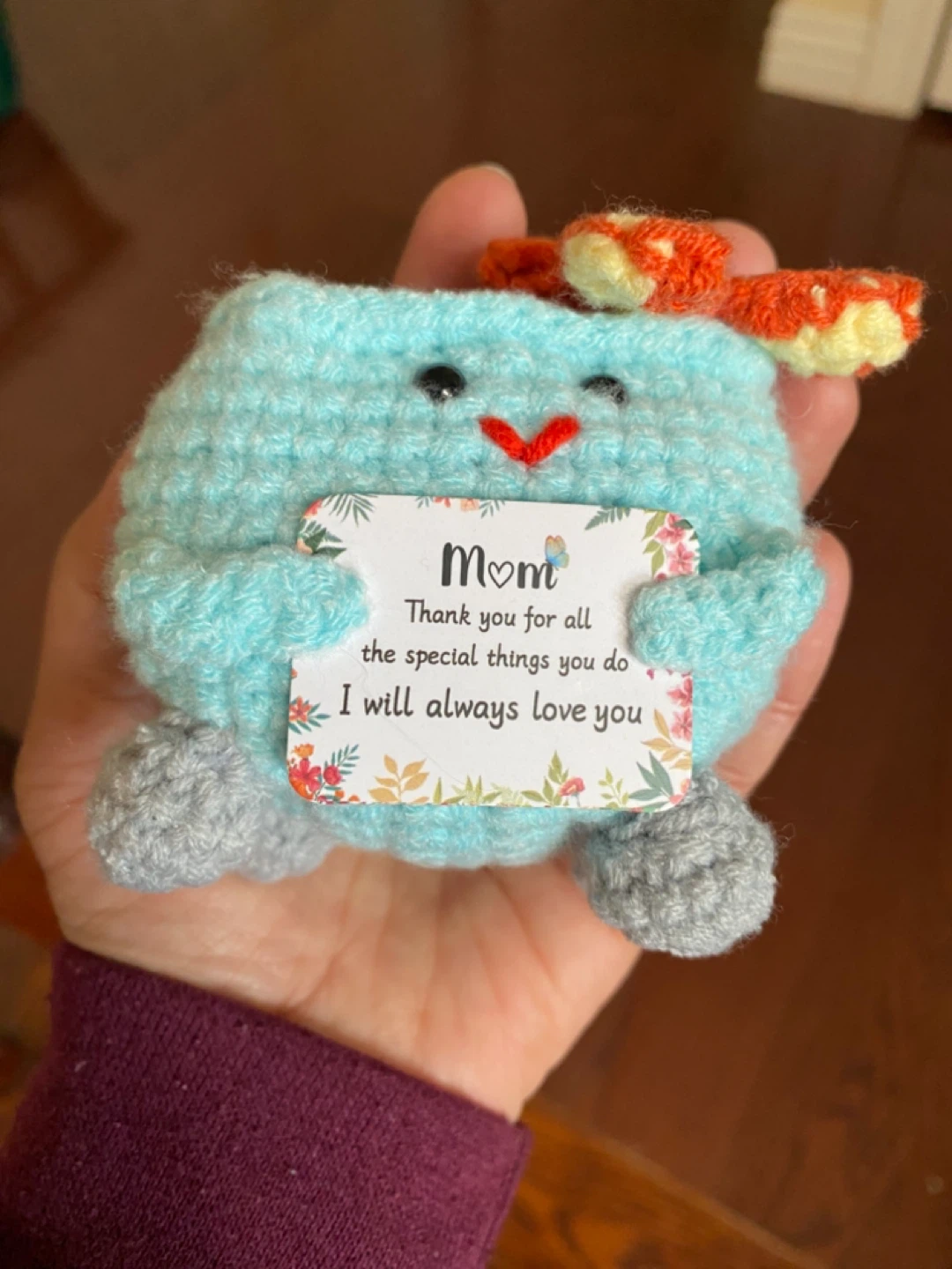 Handmade Crochet "Mom" Gift Item