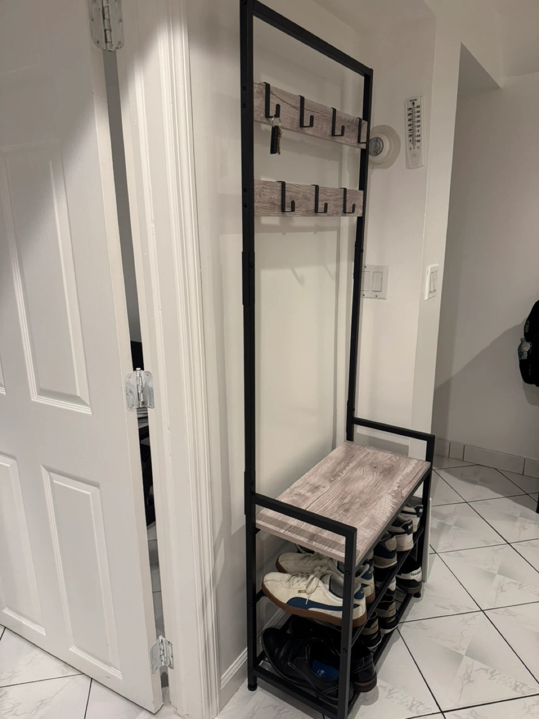Entryway Shelf with Coat Hooks - photo 2