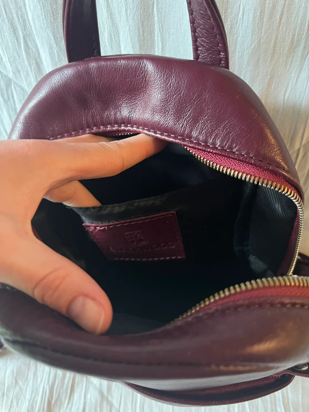 Blackwood Burgundy Genuine Leather Mini Backpack - photo 4