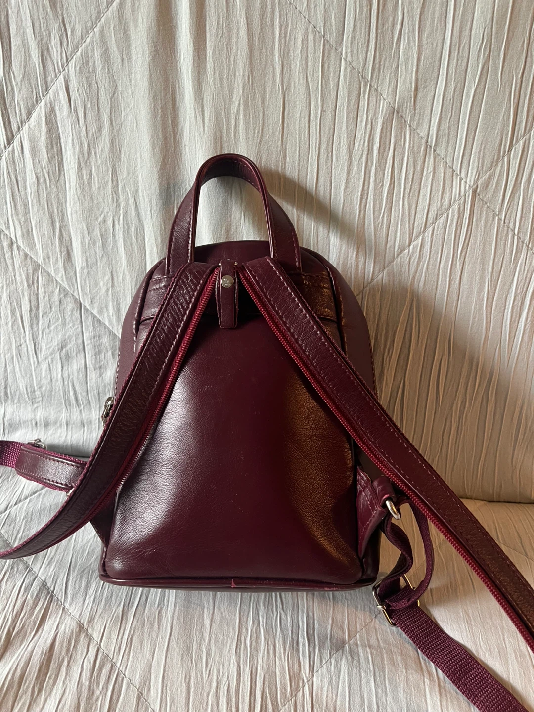 Blackwood Burgundy Genuine Leather Mini Backpack - photo 2