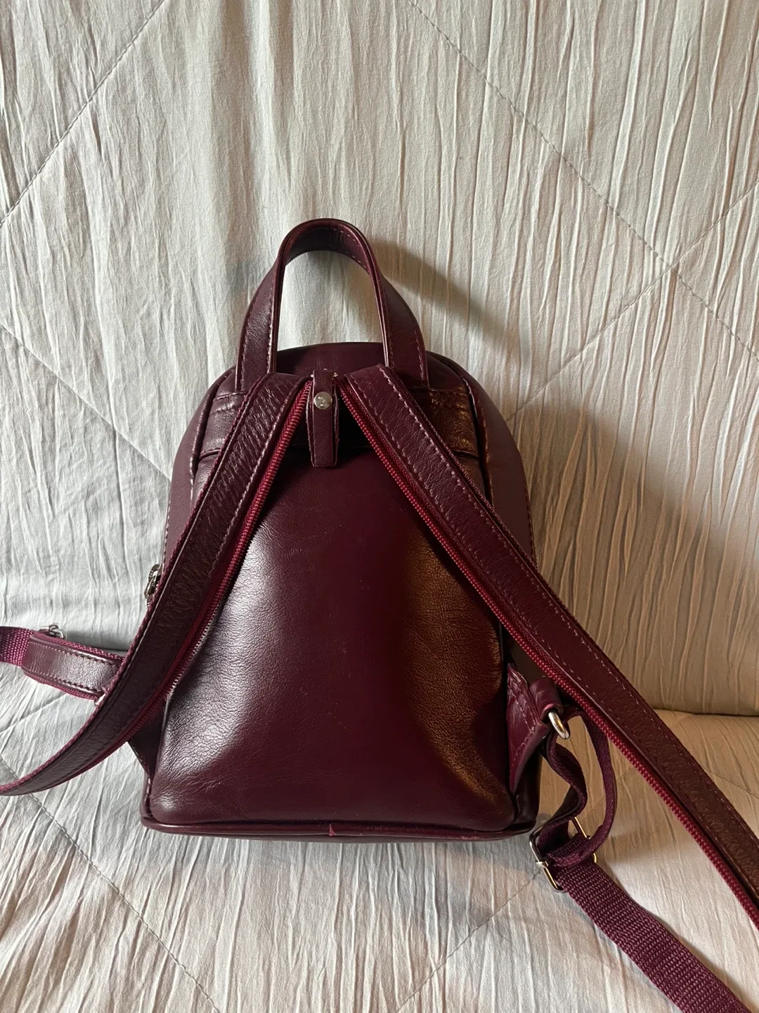 Blackwood Burgundy Genuine Leather Mini Backpack - photo 2